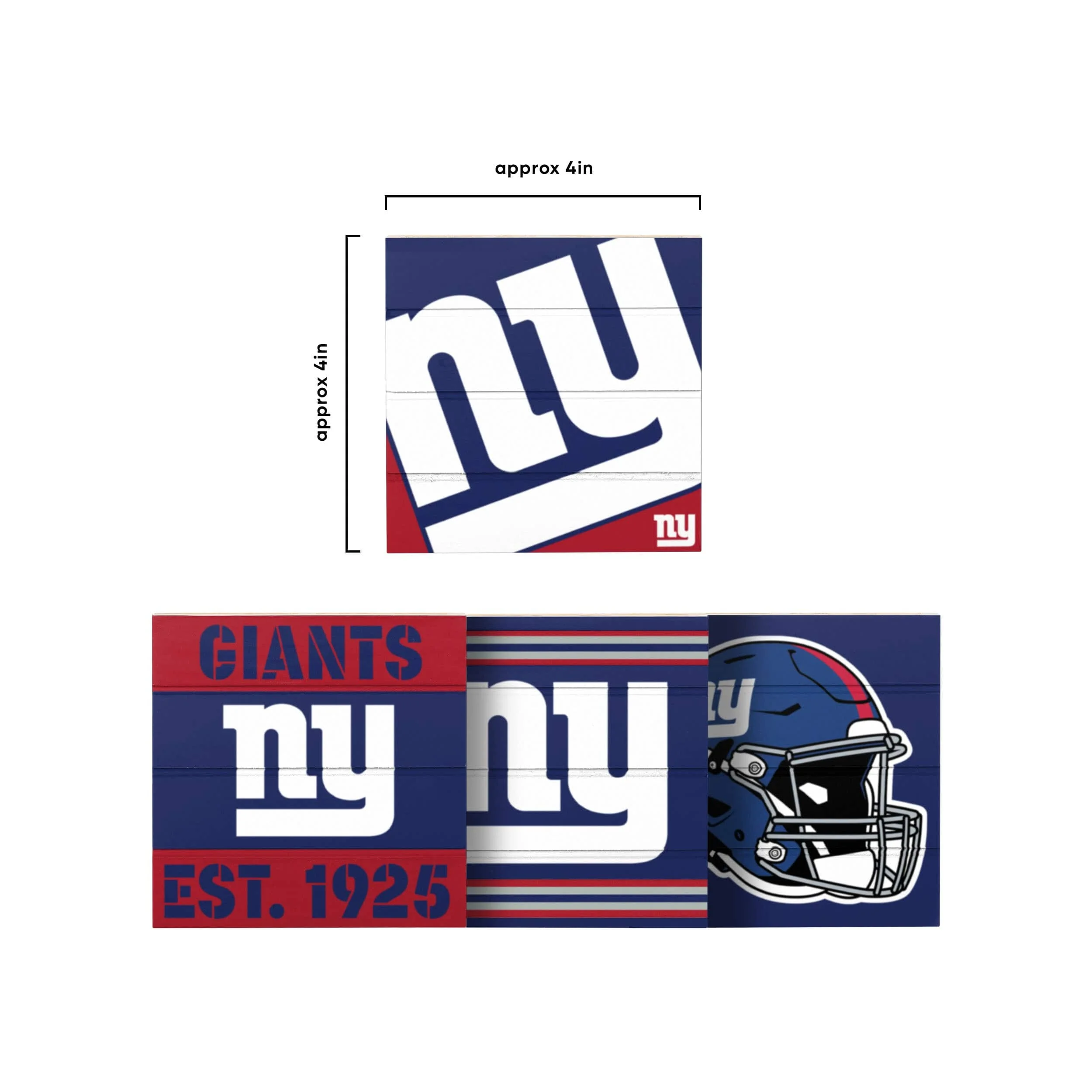 New York Giants NFL 4 Pack Pallet Coaster Set - Image 5