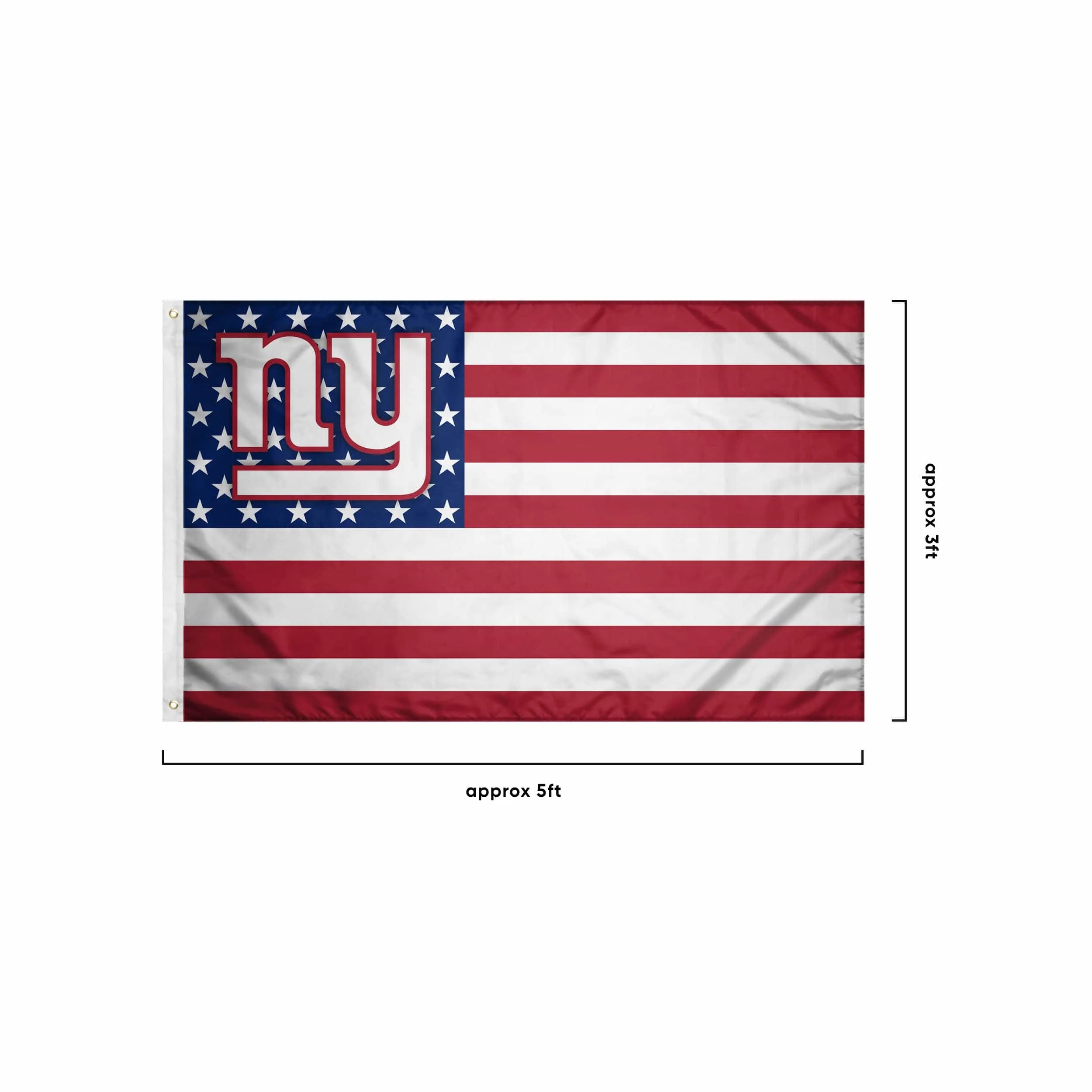 New York Giants NFL American Stars Horizontal Flag - Image 3