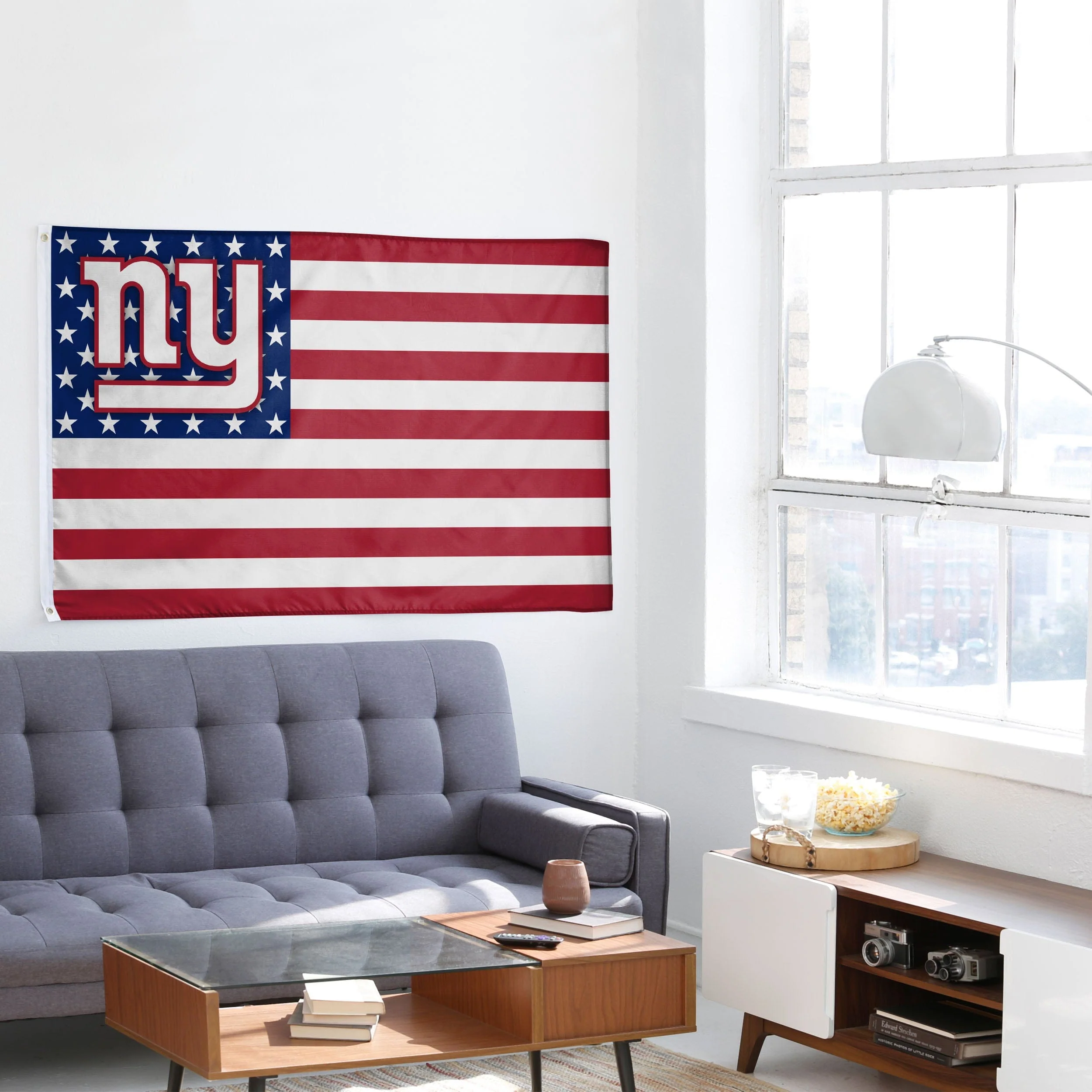 New York Giants NFL American Stars Horizontal Flag - Image 4