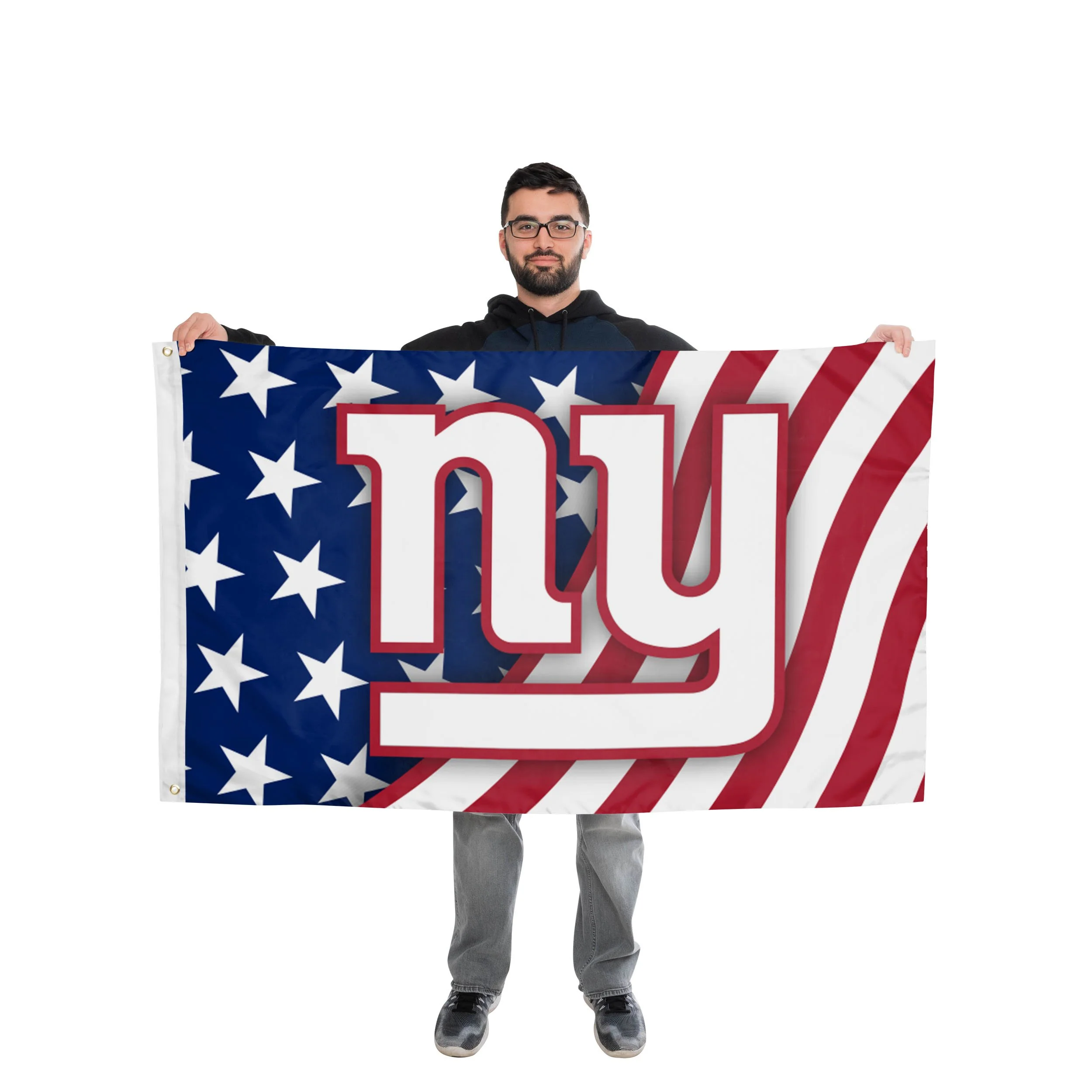 New York Giants NFL Americana Horizontal Flag - Image 2