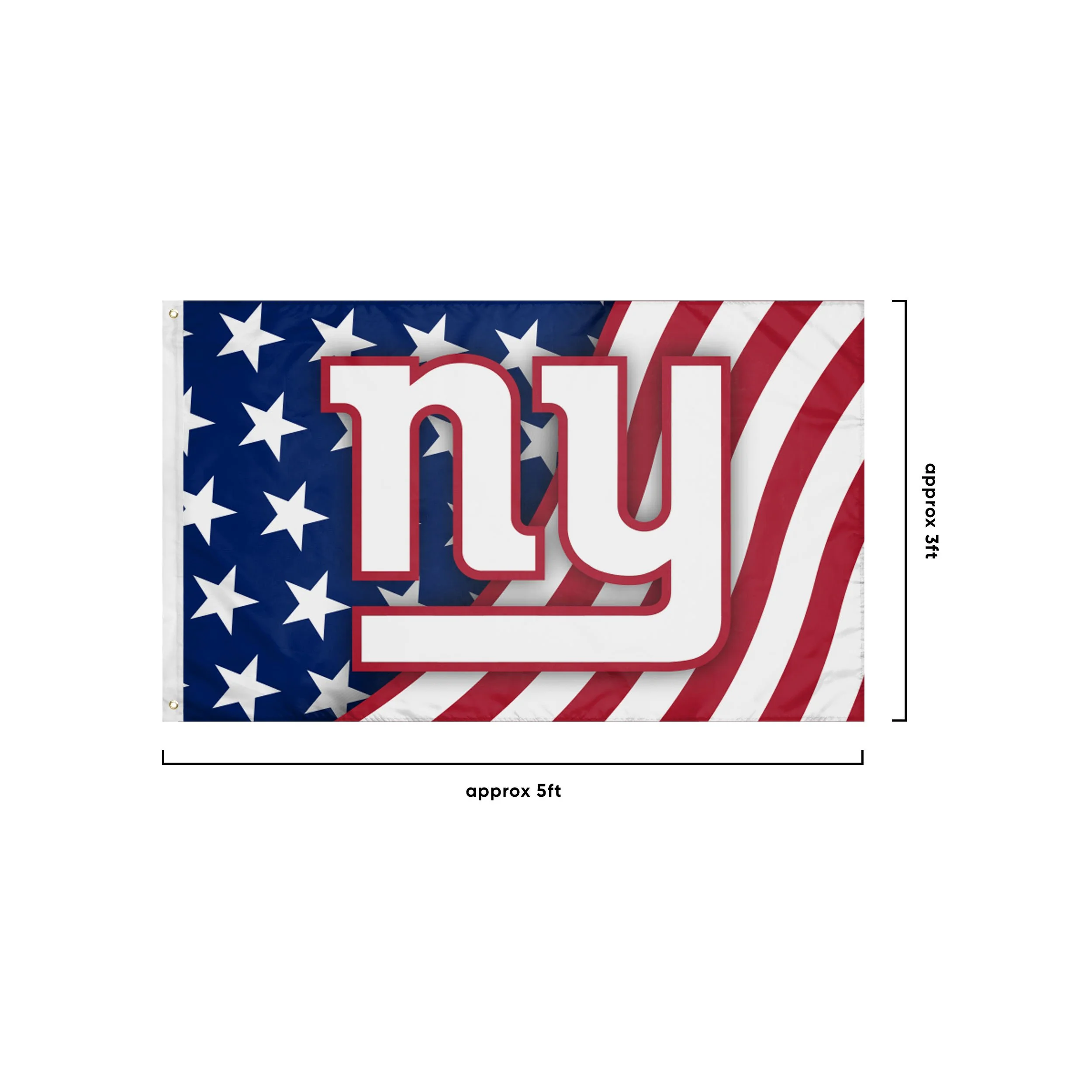 New York Giants NFL Americana Horizontal Flag - Image 3