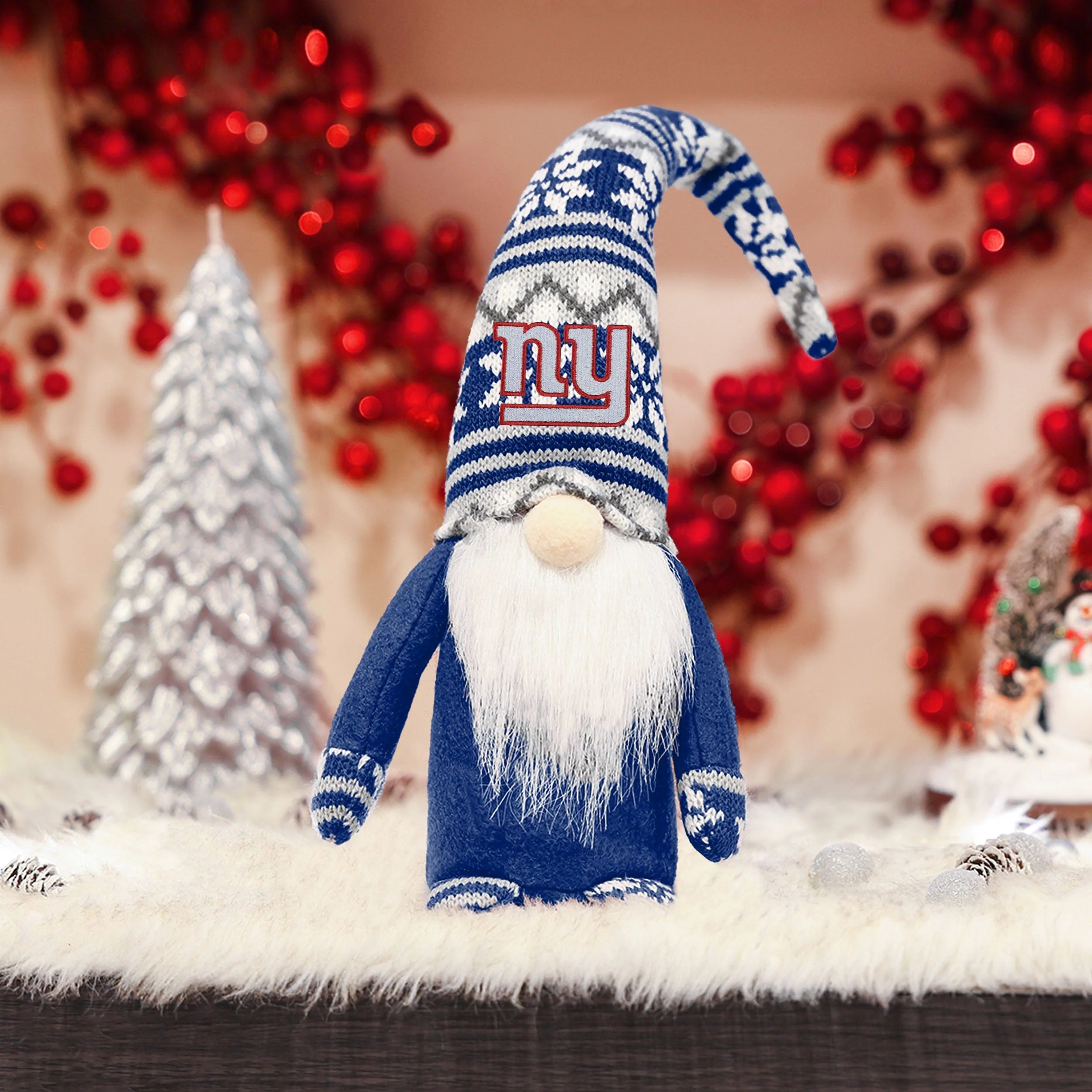 New York Giants NFL Bent Hat Plush Gnome - Image 2