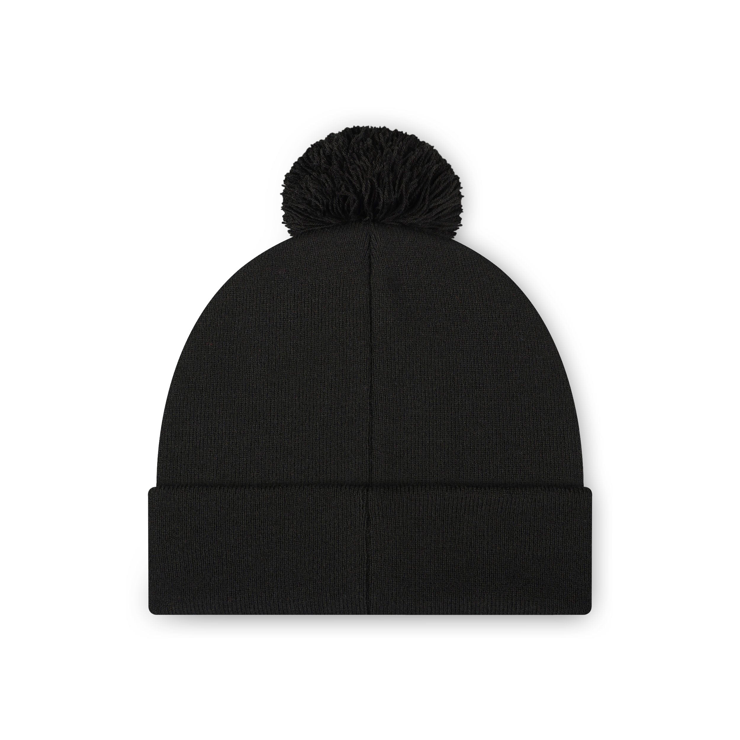 New York Giants NFL Black Basic Primary Logo Pom Beanie - Image 2