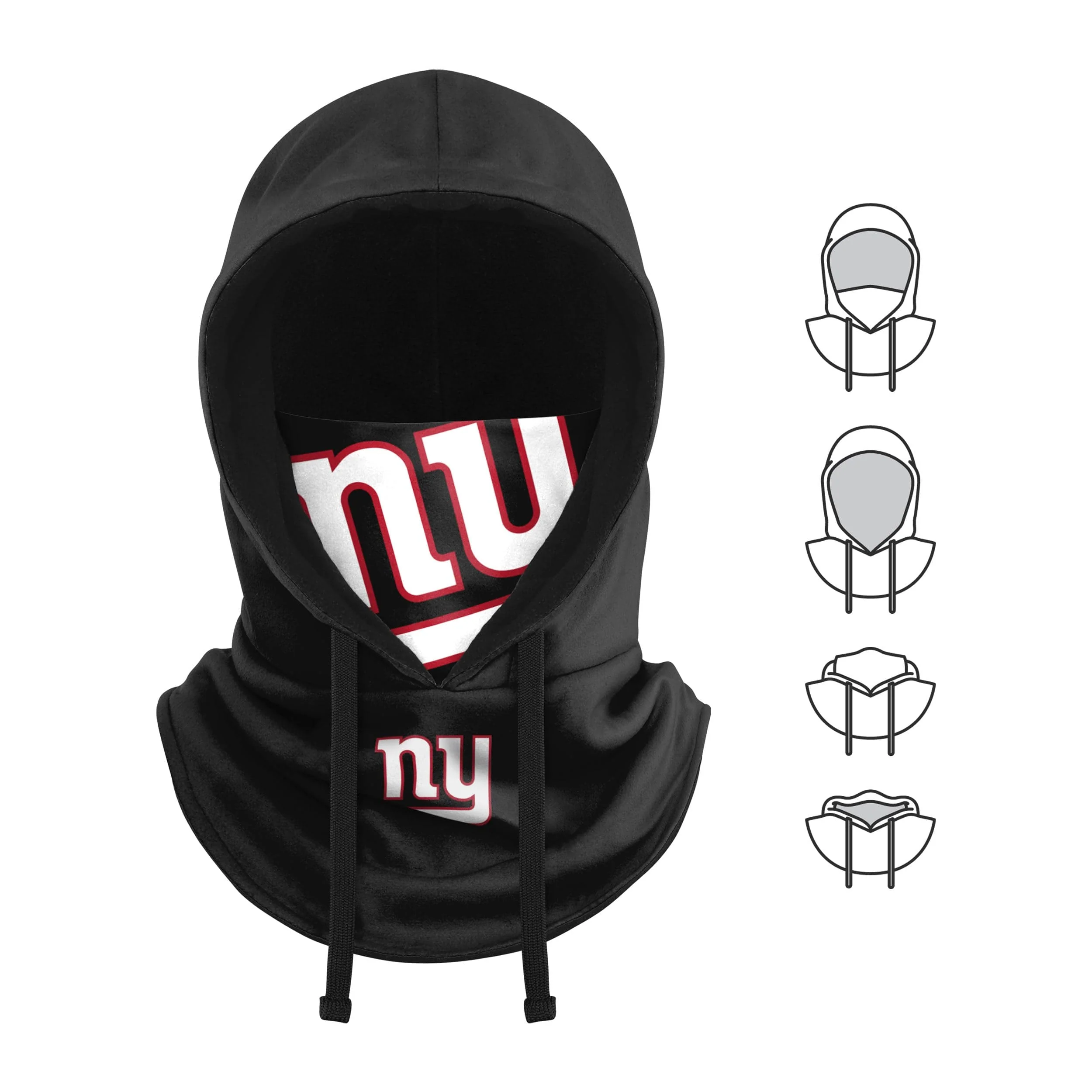 New York Giants NFL Black Drawstring Hooded Gaiter - Image 5