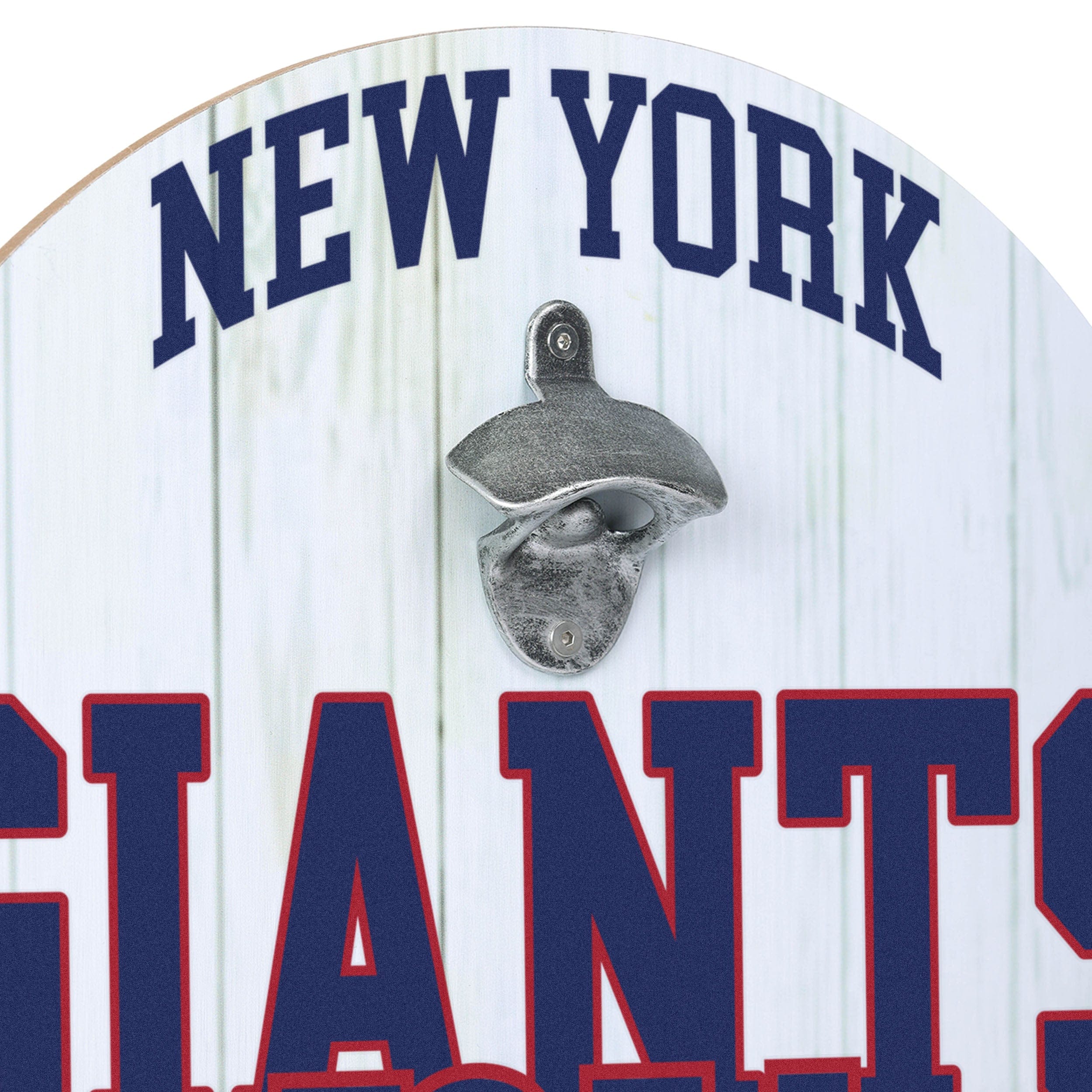New York Giants NFL Bottle Opener Cap Catcher Wall Sign - Image 3