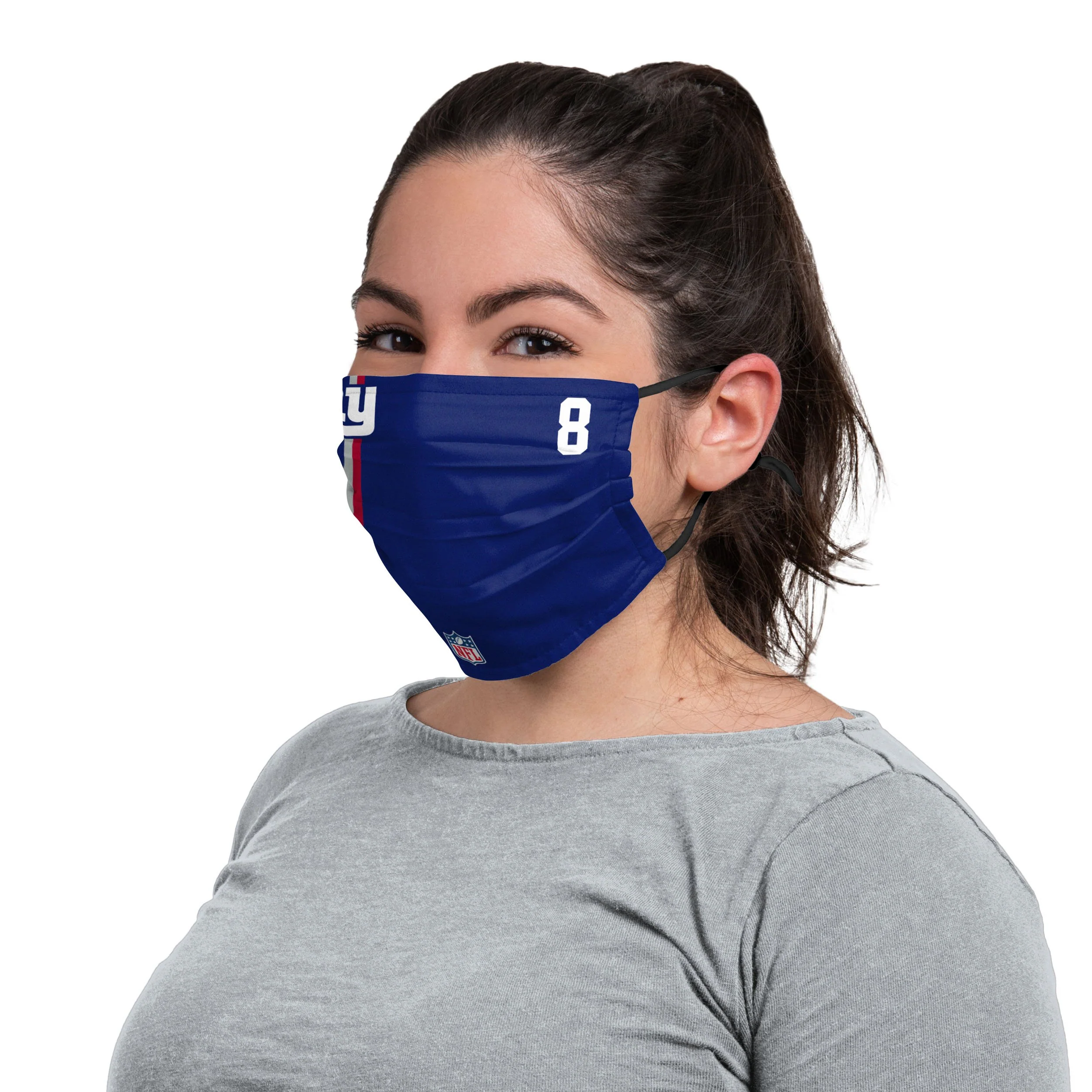 New York Giants NFL Daniel Jones On-Field Sideline Face Cover - Image 3