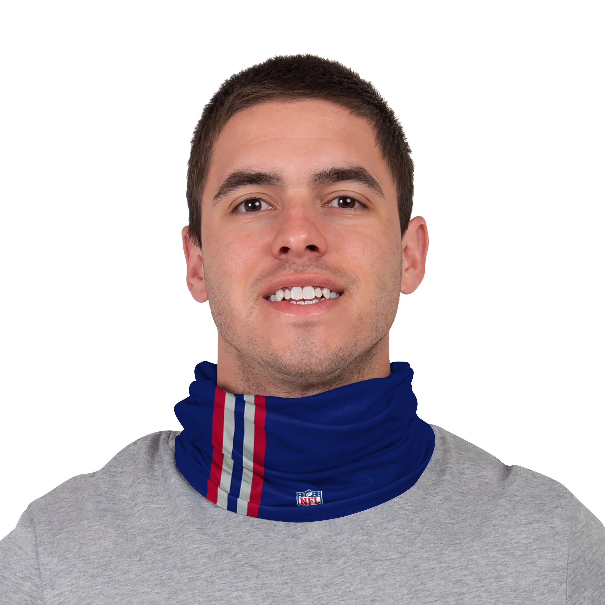 New York Giants NFL Daniel Jones On-Field Sideline Logo Gaiter Scarf - Image 3