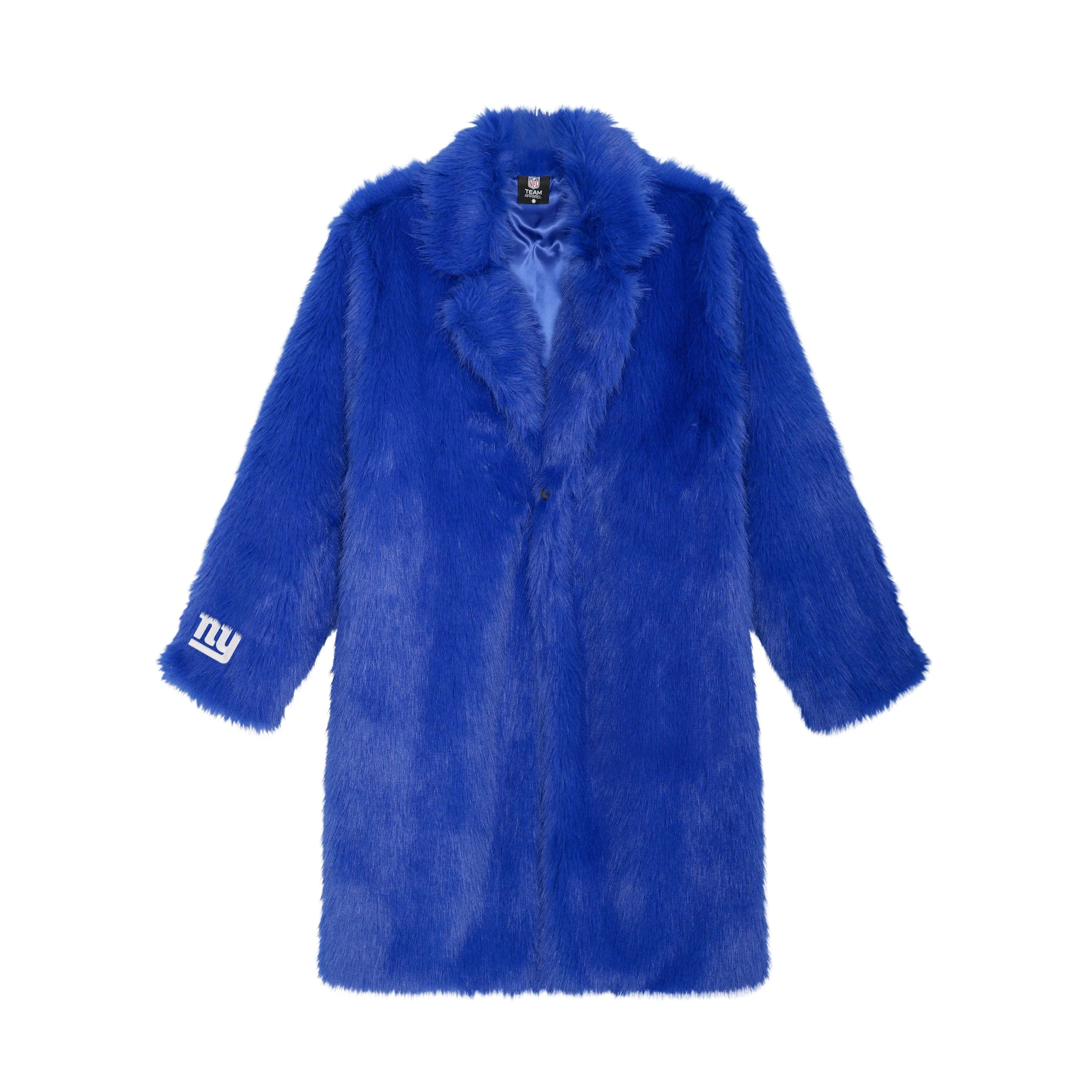 New York Giants NFL Faux Fur Long Jacket - Image 4