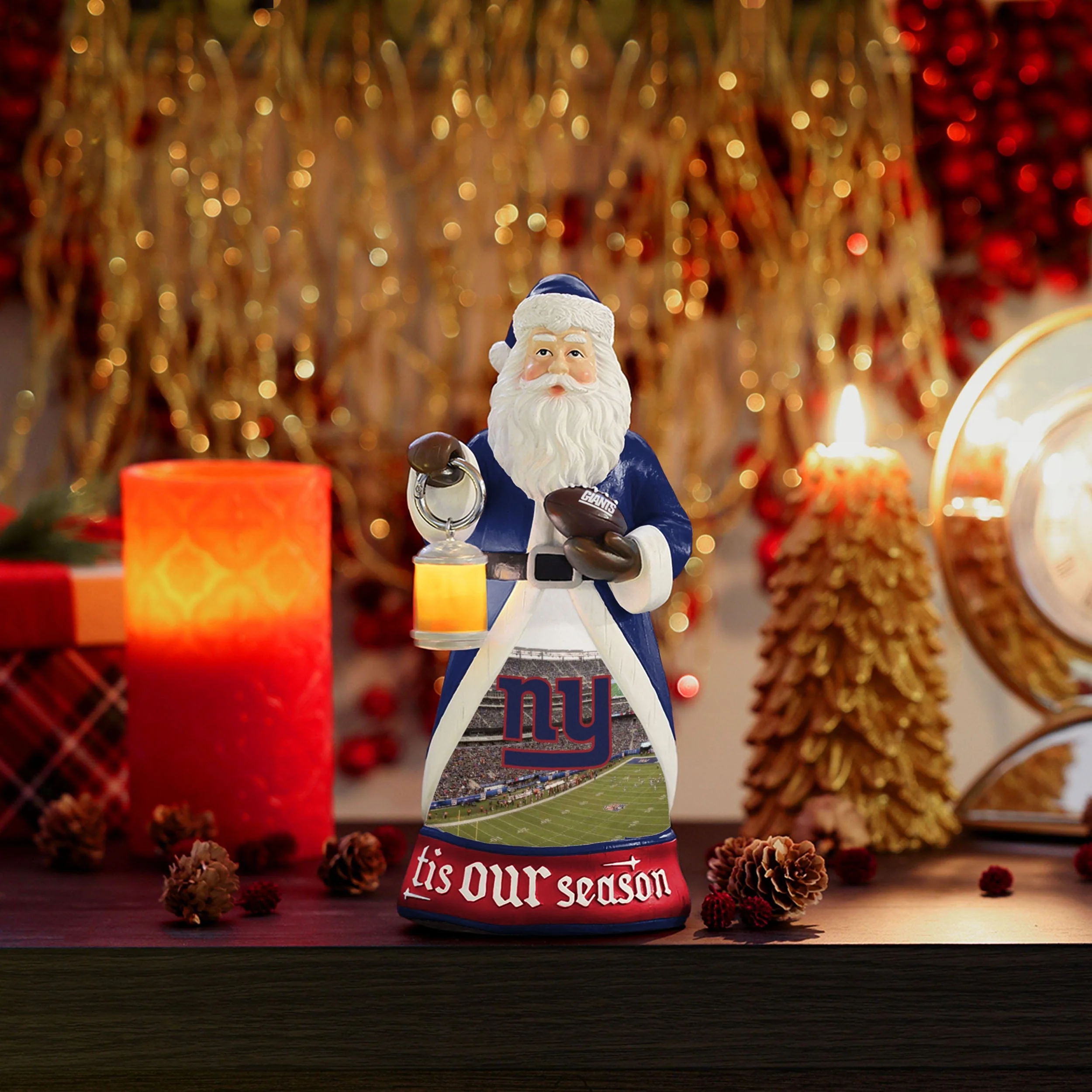 New York Giants NFL Figure with Light Up Lantern - Image 2
