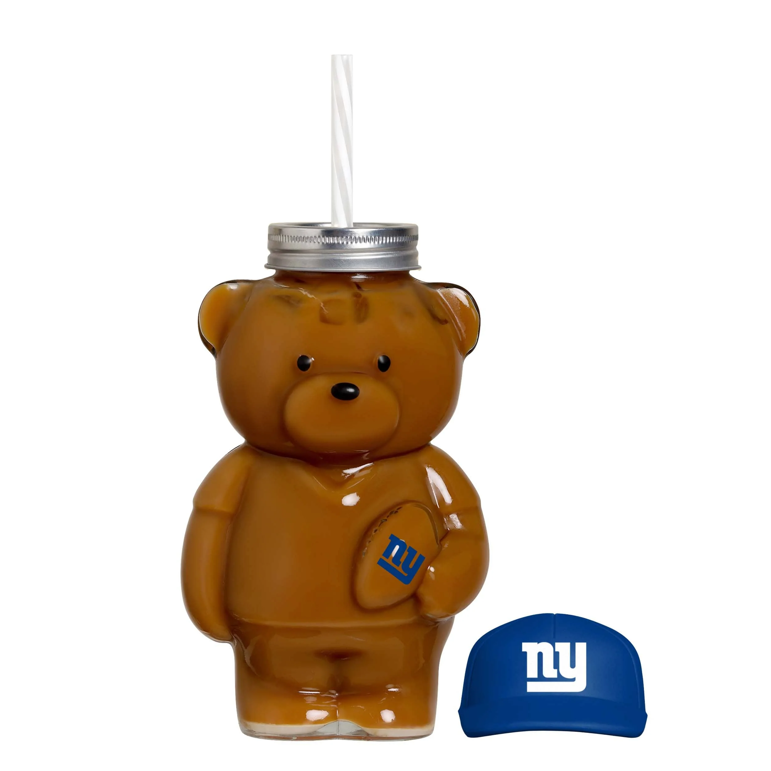 New York Giants NFL Glass Bear Tumbler (PREORDER - SHIPS LATE JUNE) - Image 3