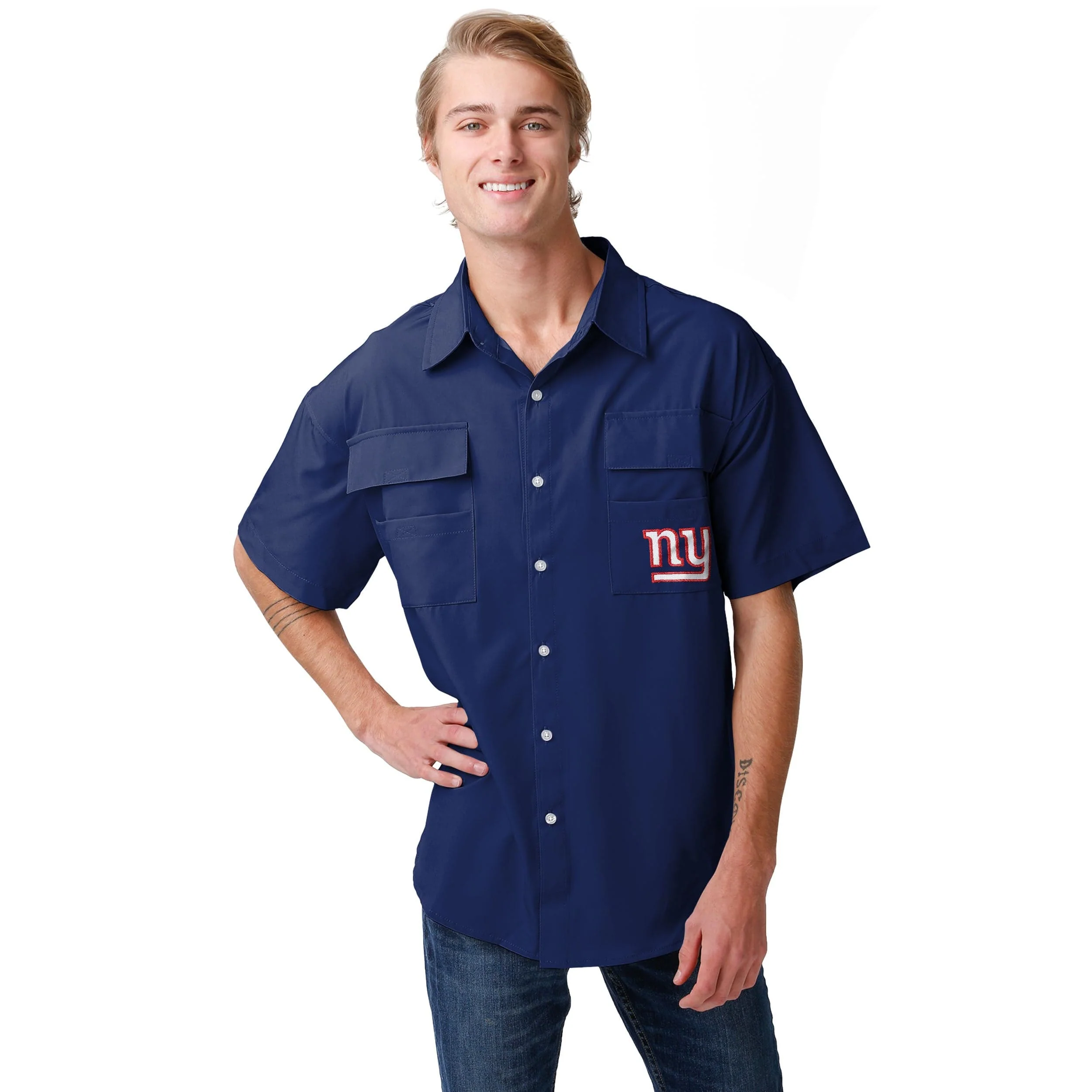 New York Giants NFL Gone Fishing Shirt - Image 3
