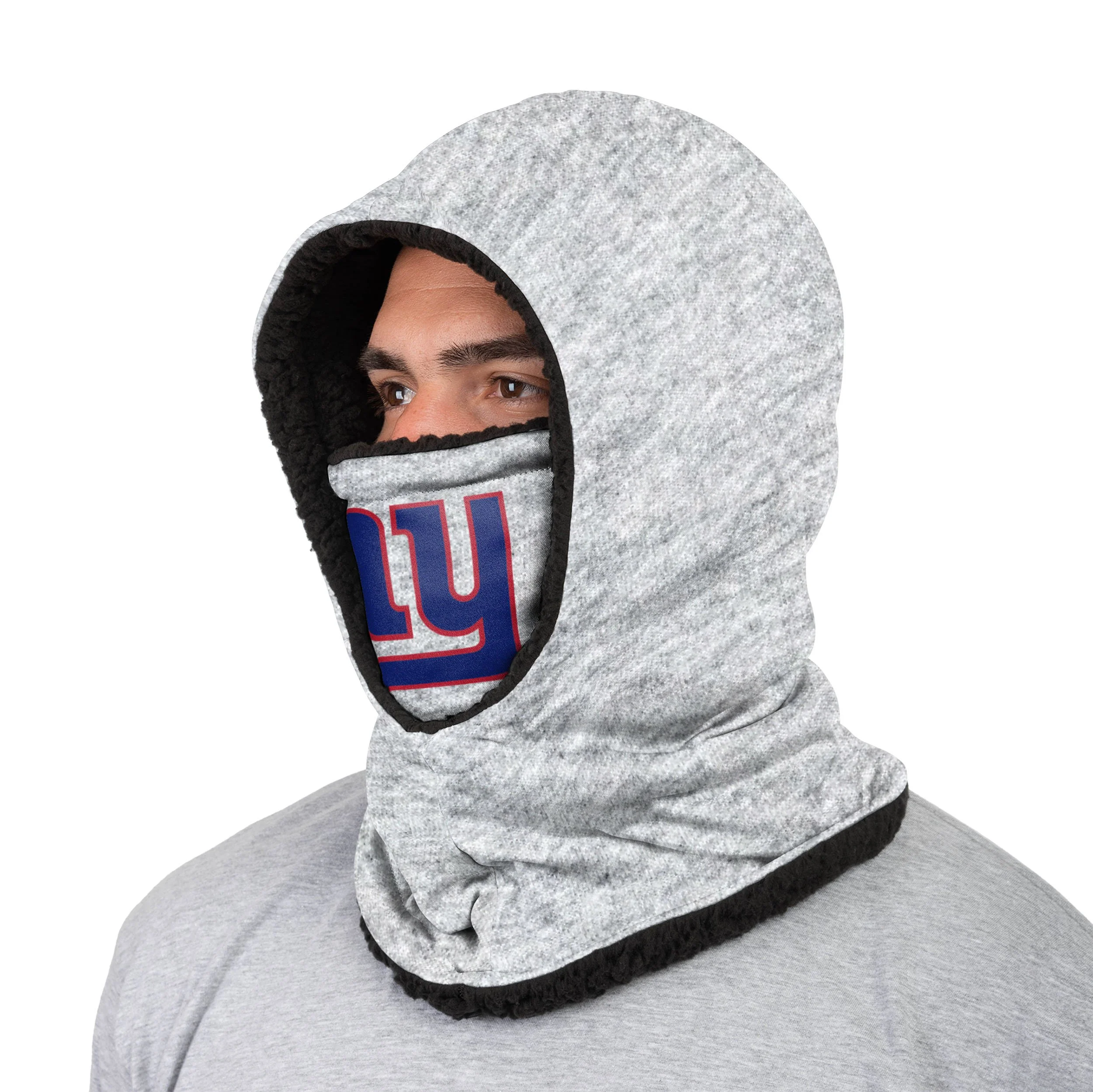 New York Giants NFL Heather Grey Big Logo Hooded Gaiter - Image 2