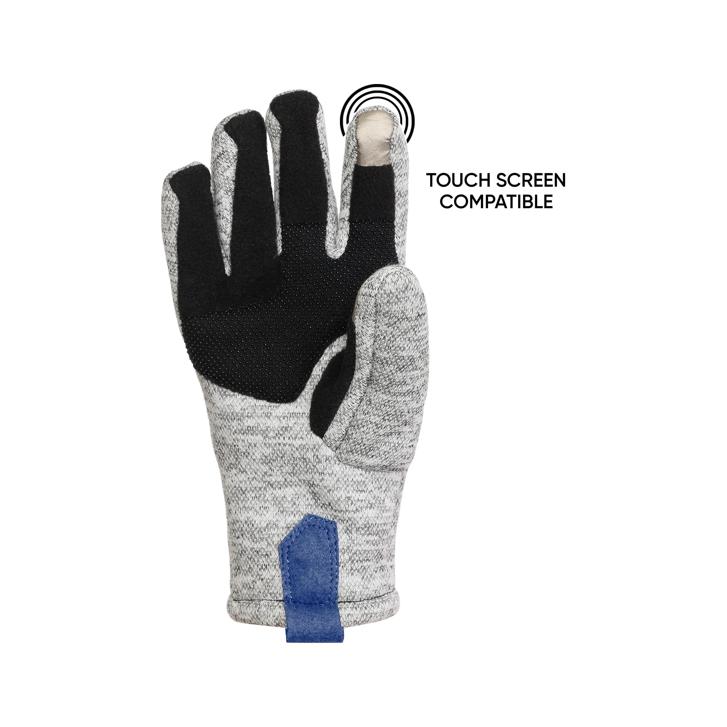 New York Giants NFL Heather Grey Insulated Gloves - Image 3