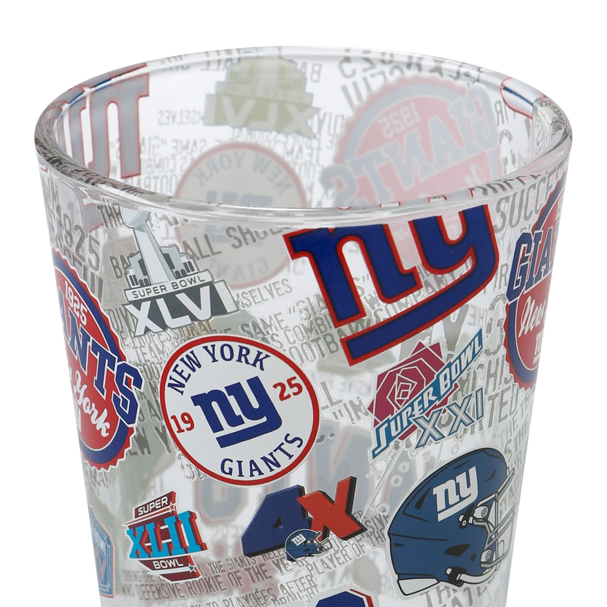 New York Giants NFL Historic Print Pint Glass - Image 4