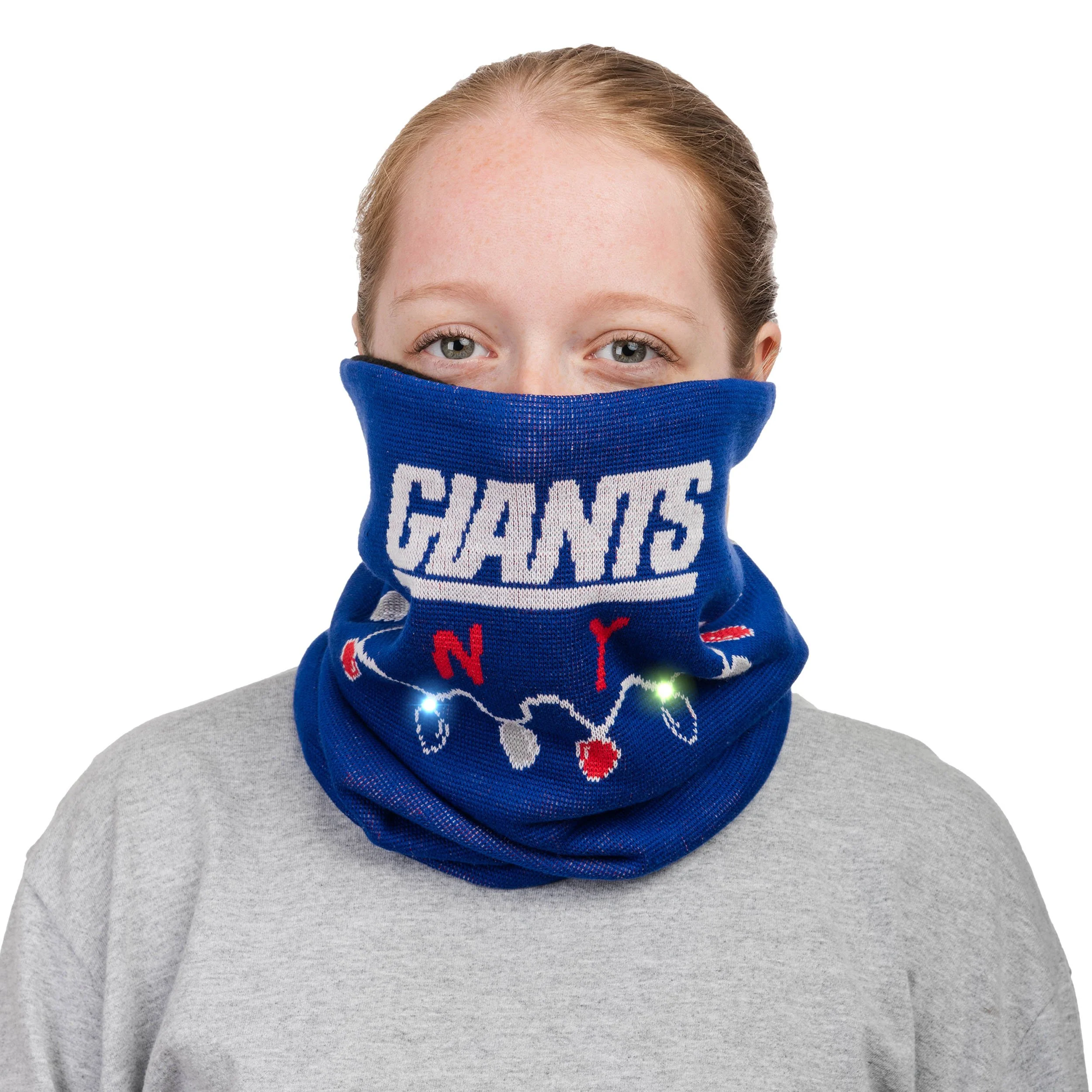 New York Giants NFL Light Up Knit Gaiter Scarf - Image 5