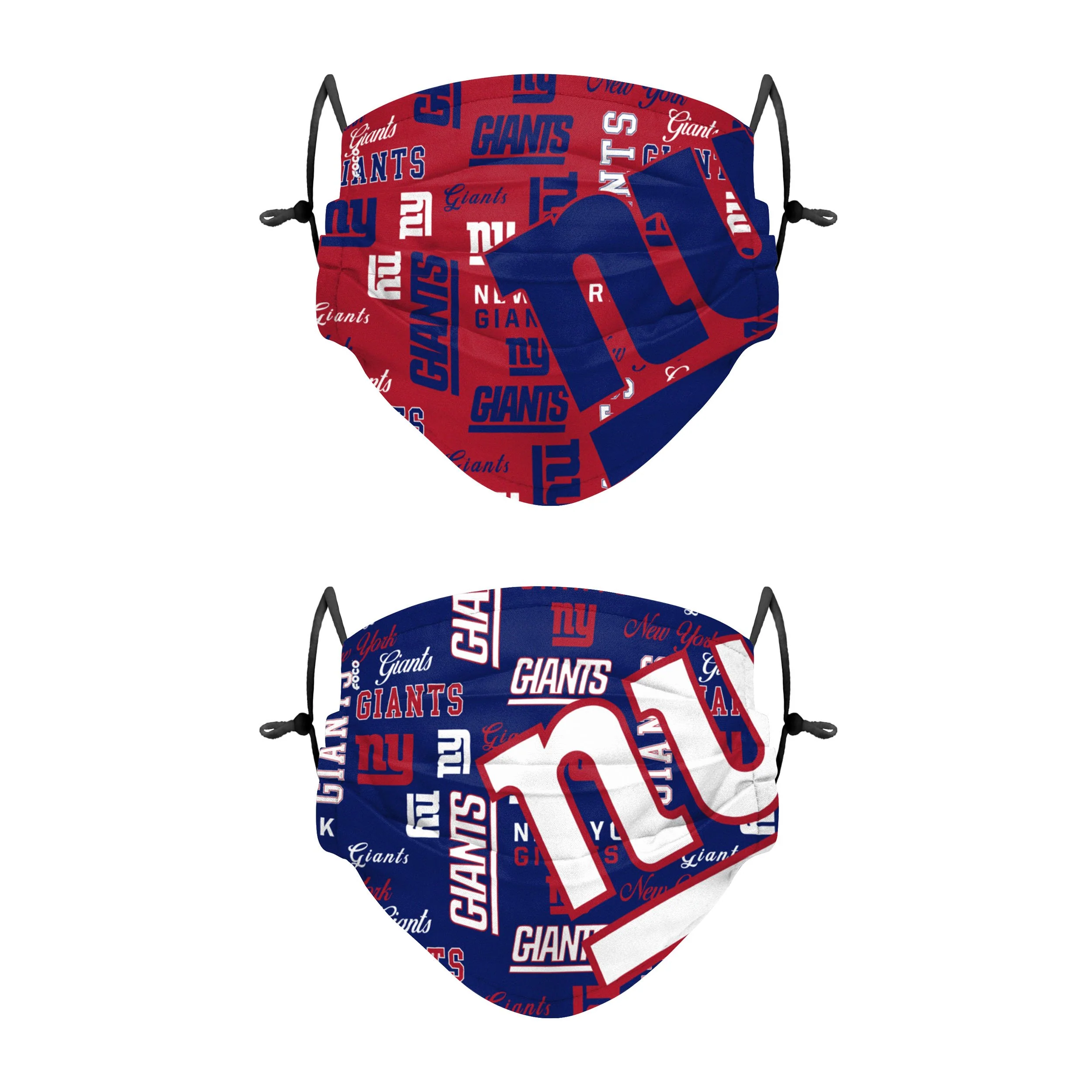 New York Giants NFL Logo Rush Adjustable 2 Pack Face Cover