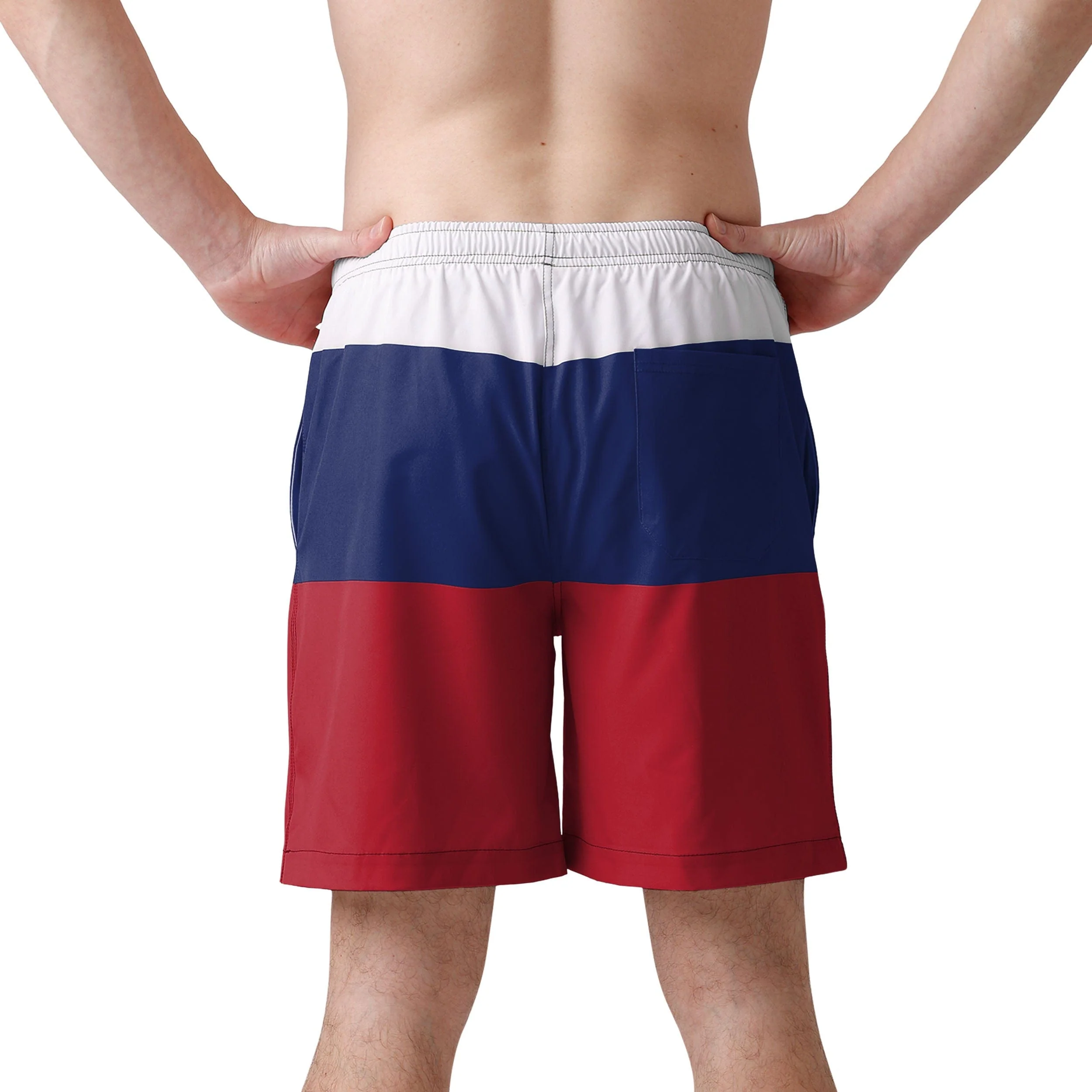 New York Giants NFL Mens 3 Stripe Big Logo Swimming Trunks - Image 3