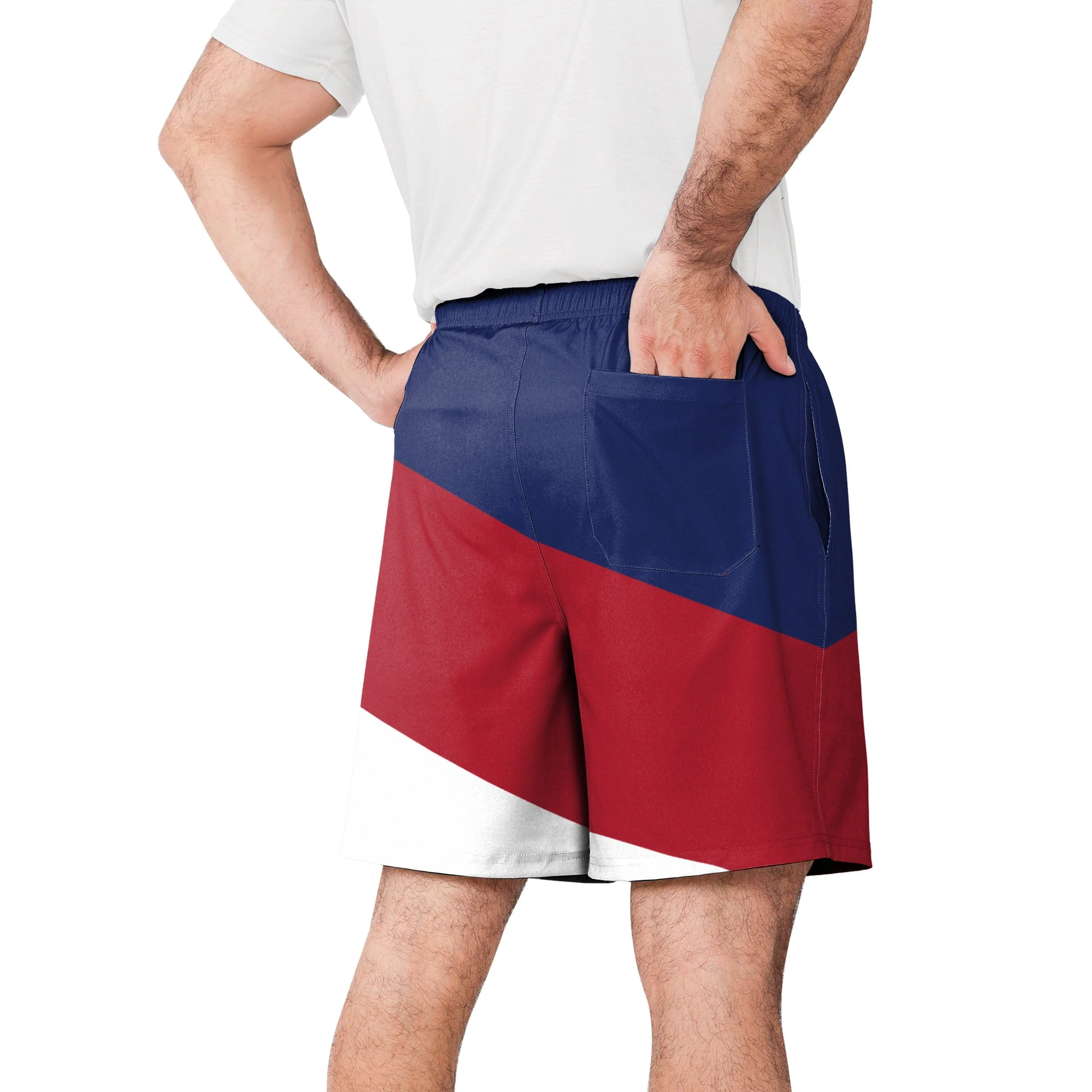 New York Giants NFL Mens Colorblock Double Down Liner Training Shorts - Image 3