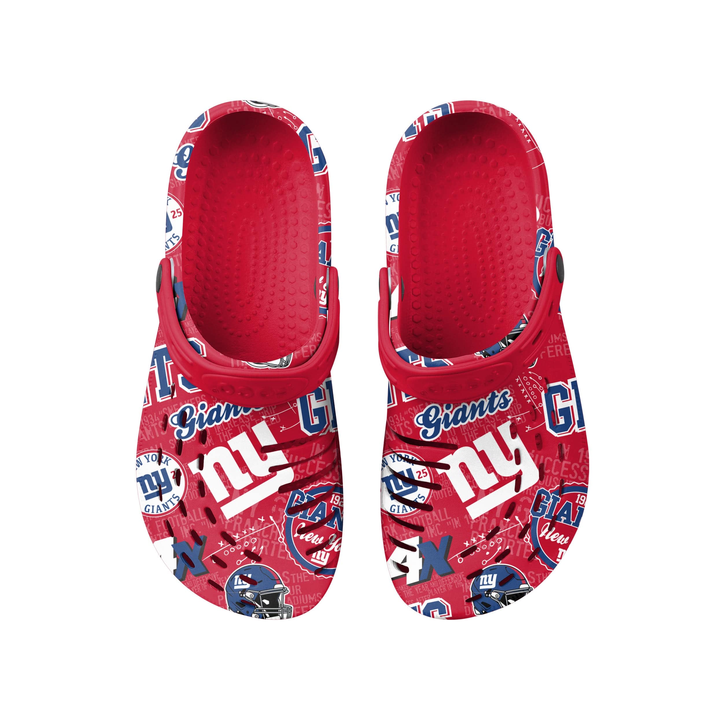 New York Giants NFL Mens Historic Print Clog With Strap - Image 4