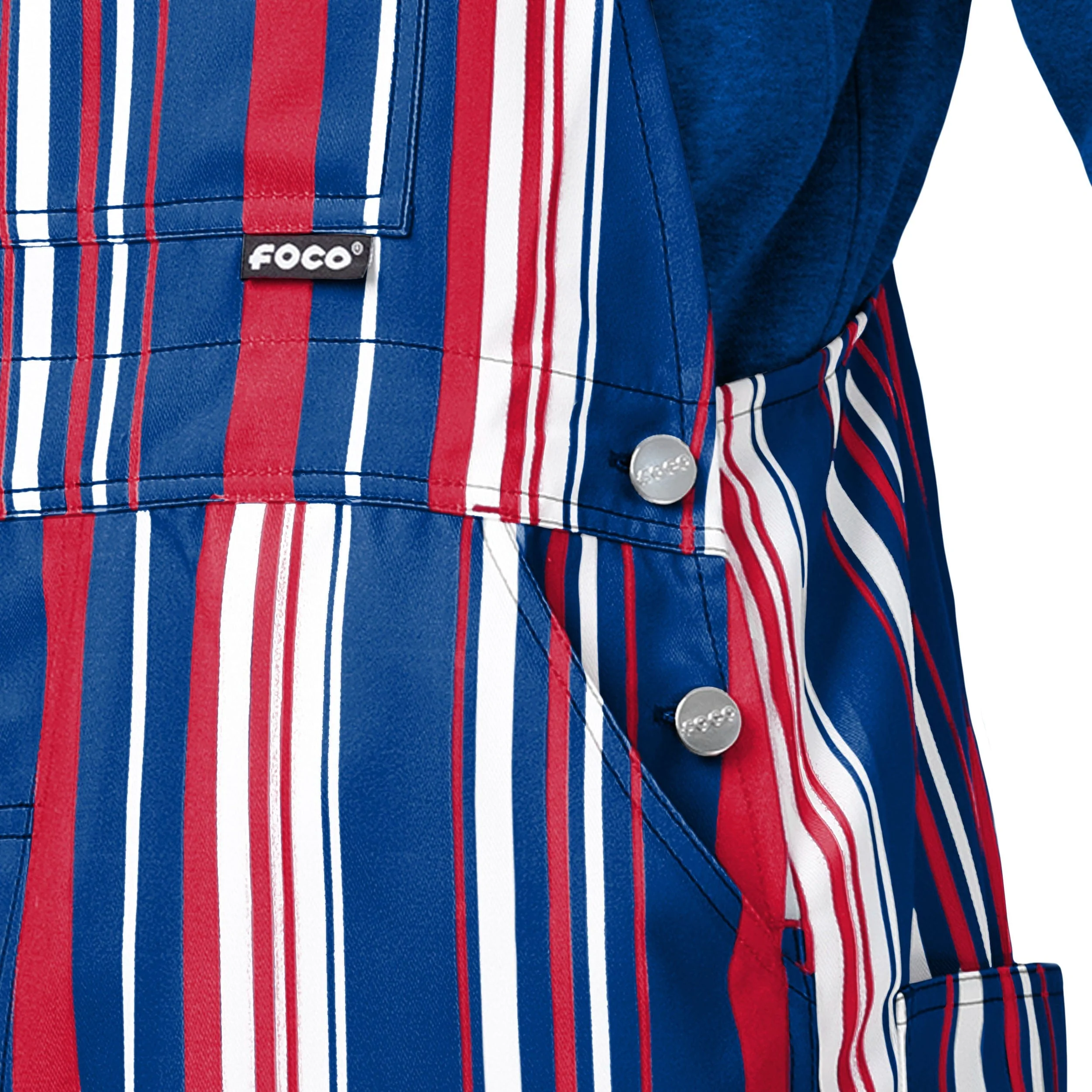 New York Giants NFL Mens Hyper Stripe Bib Overalls - Image 5