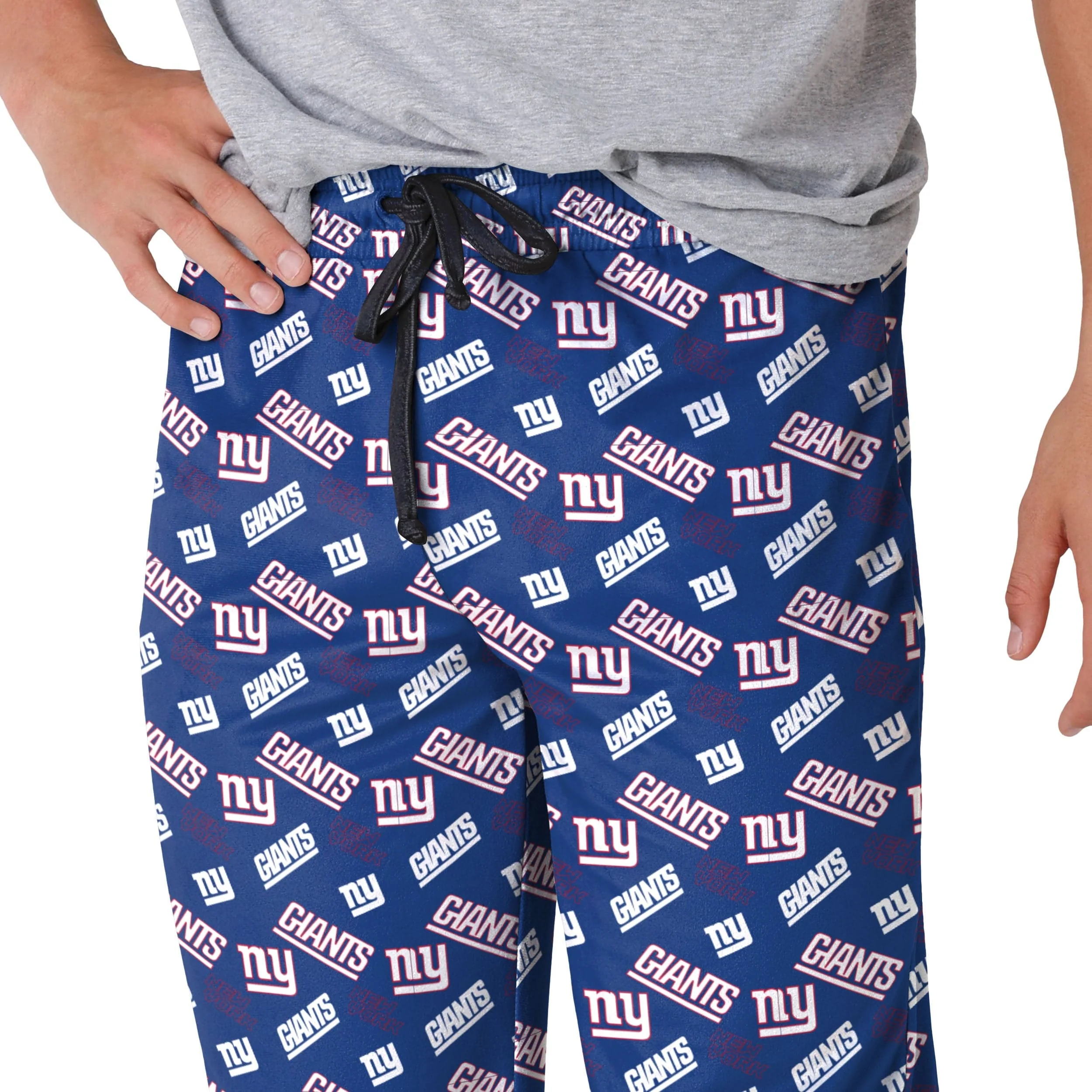 New York Giants NFL Mens Repeat Print Lounge Pants - Image 3