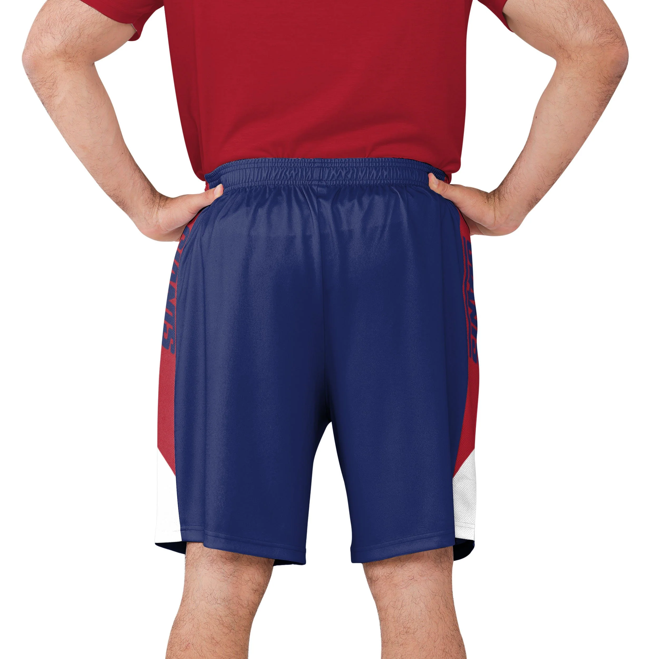 New York Giants NFL Mens Side Stripe Training Shorts - Image 3