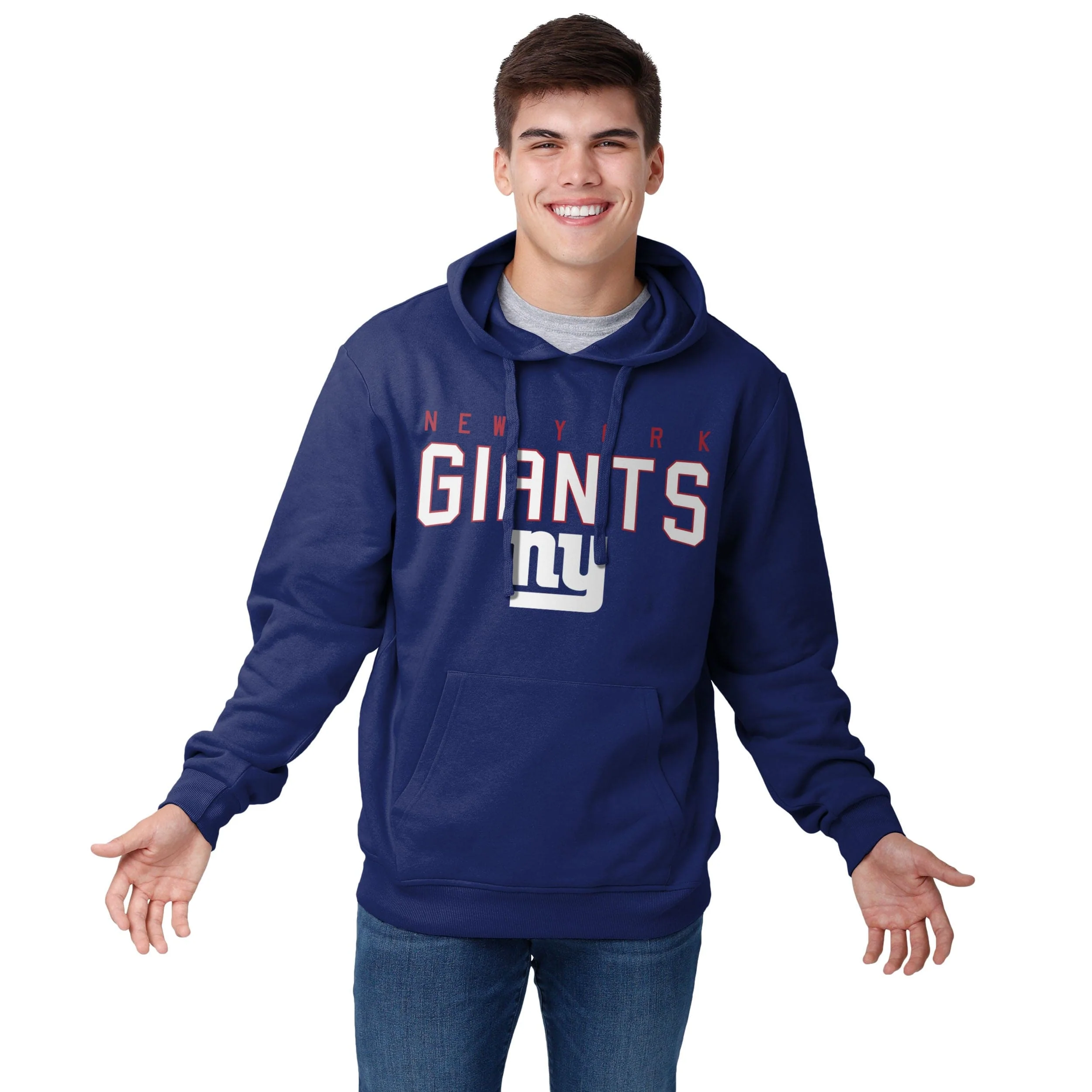 New York Giants NFL Mens Solid Hoodie