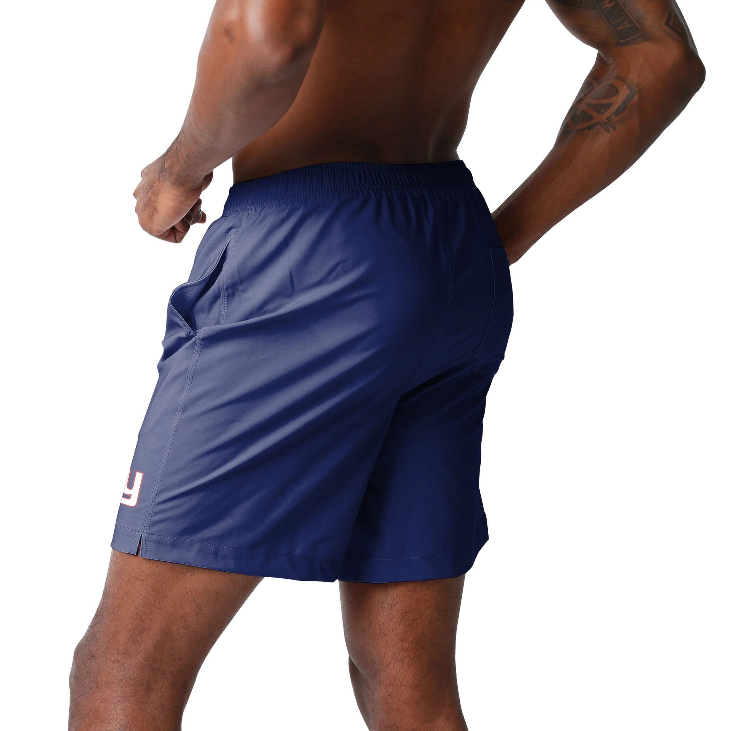 New York Giants NFL Mens Solid Wordmark Traditional Swimming Trunks - Image 3