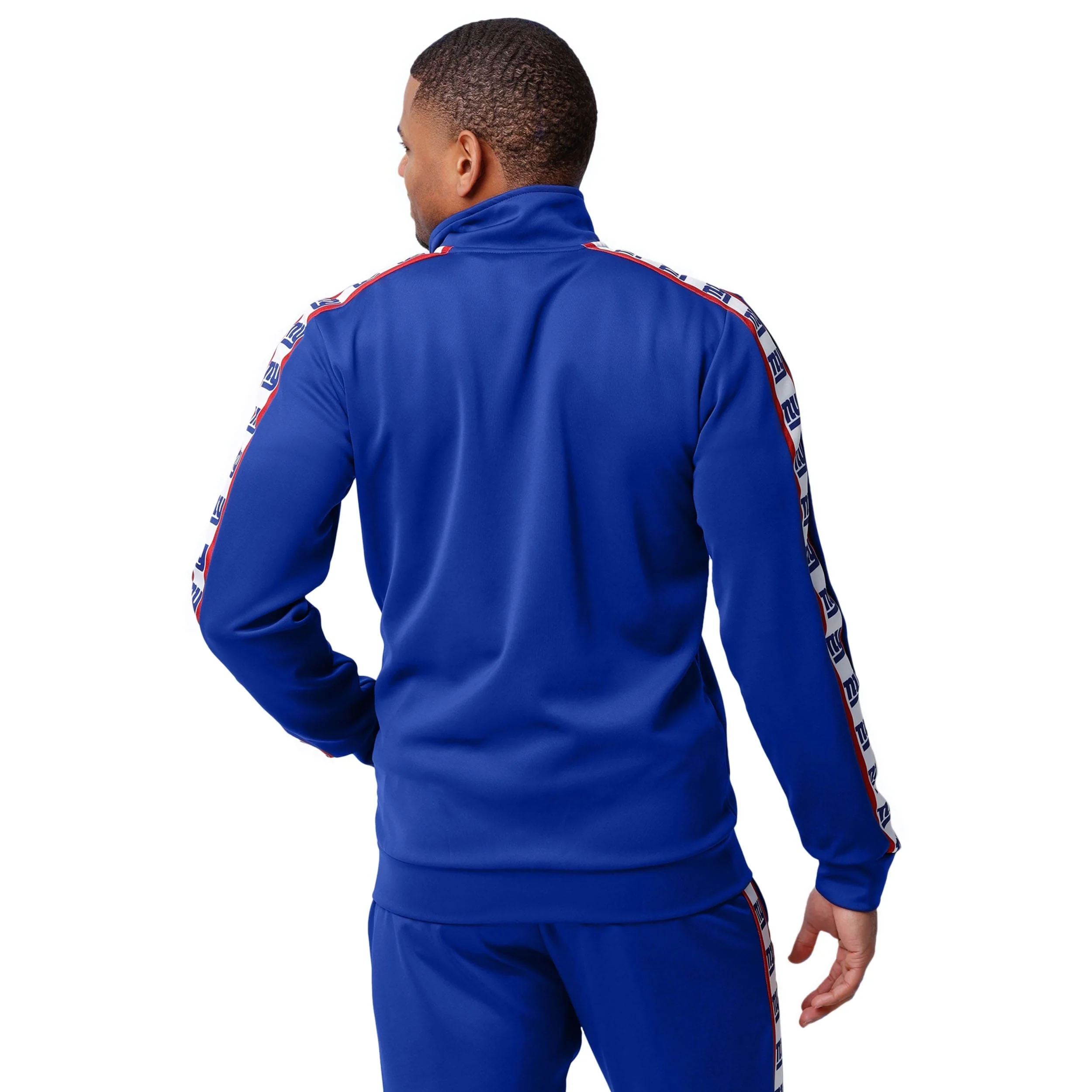 New York Giants NFL Mens Stripe Logo Track Jacket - Image 2