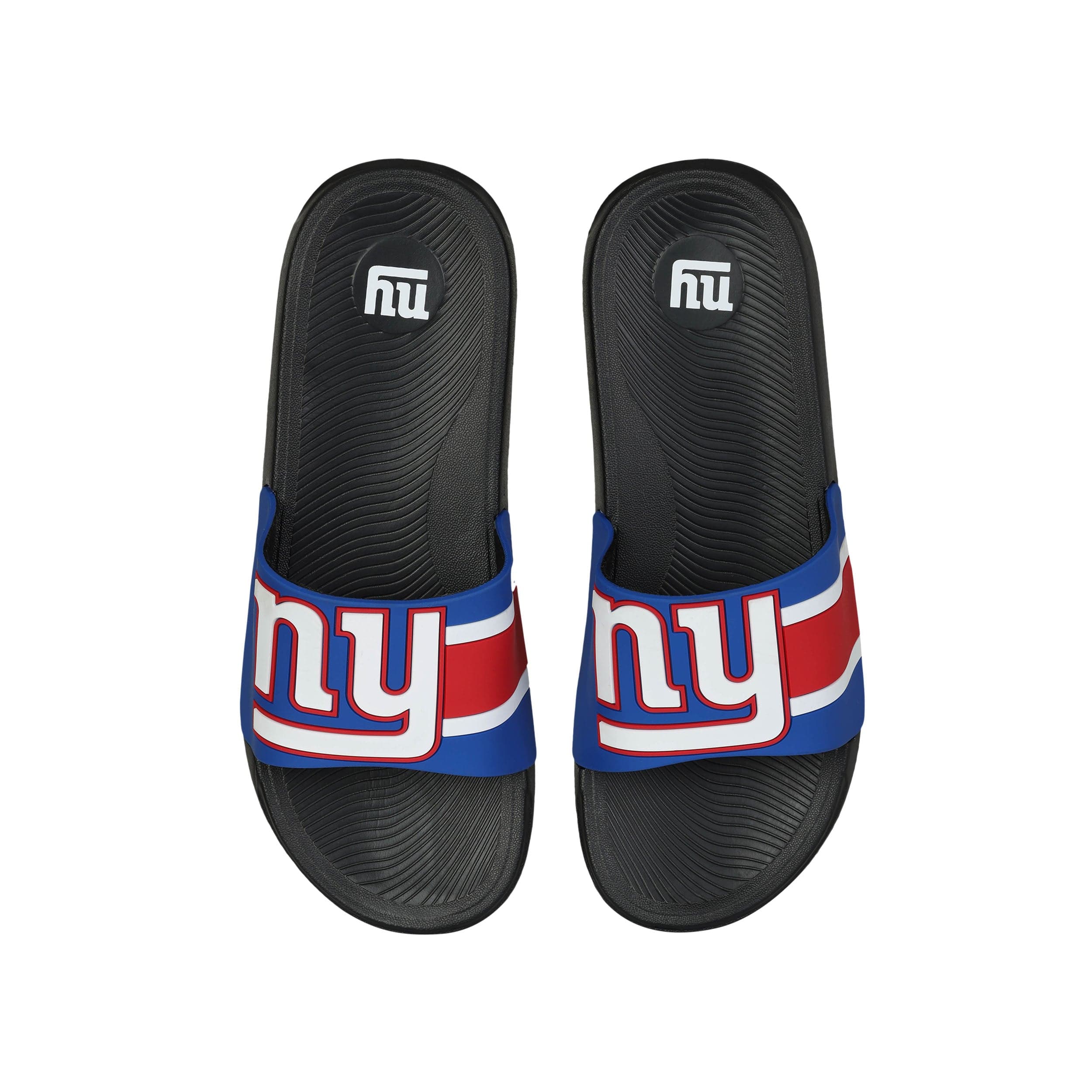 New York Giants NFL Mens Striped Big Logo Raised Slide - Image 2