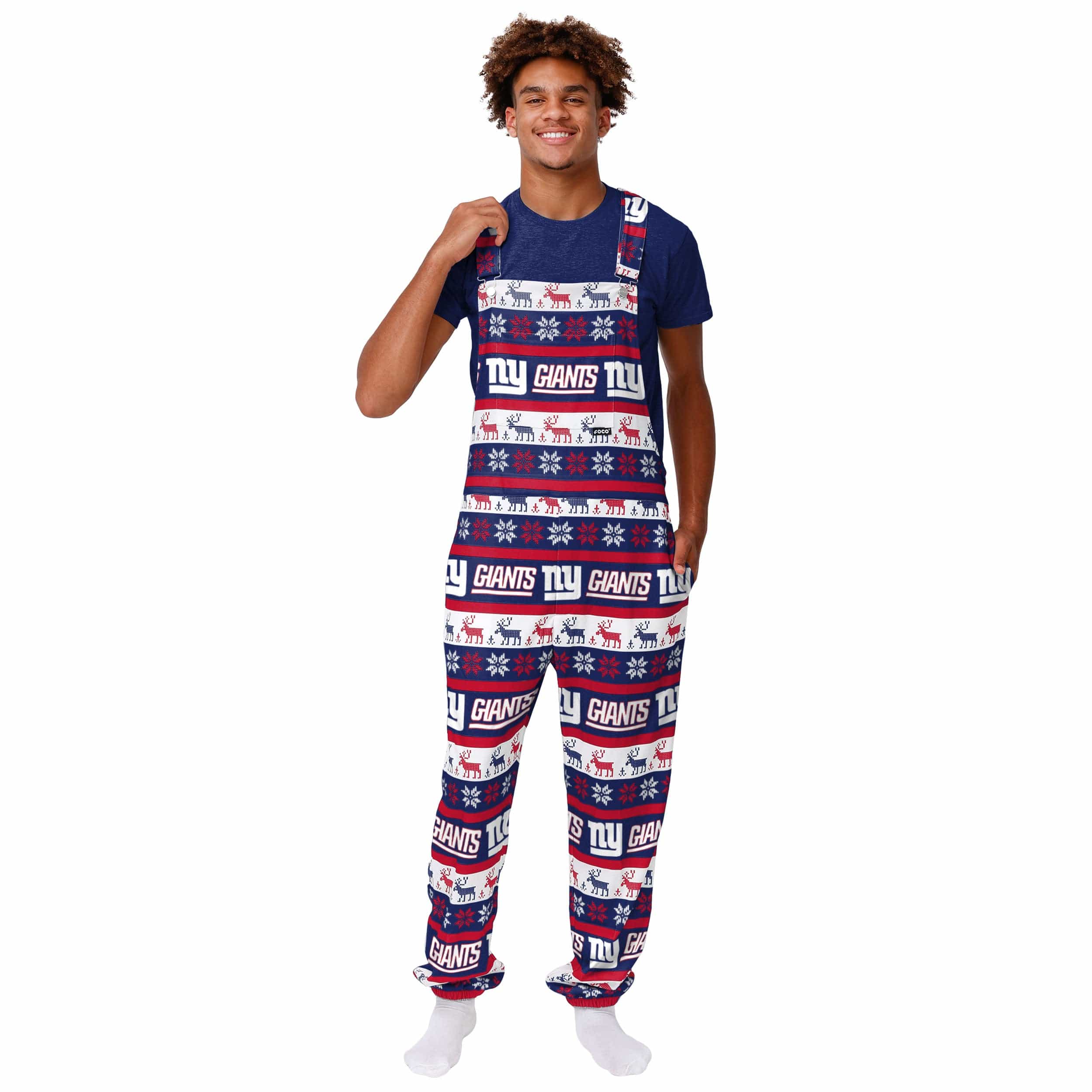 New York Giants NFL Mens Ugly Home Gating Bib Overalls