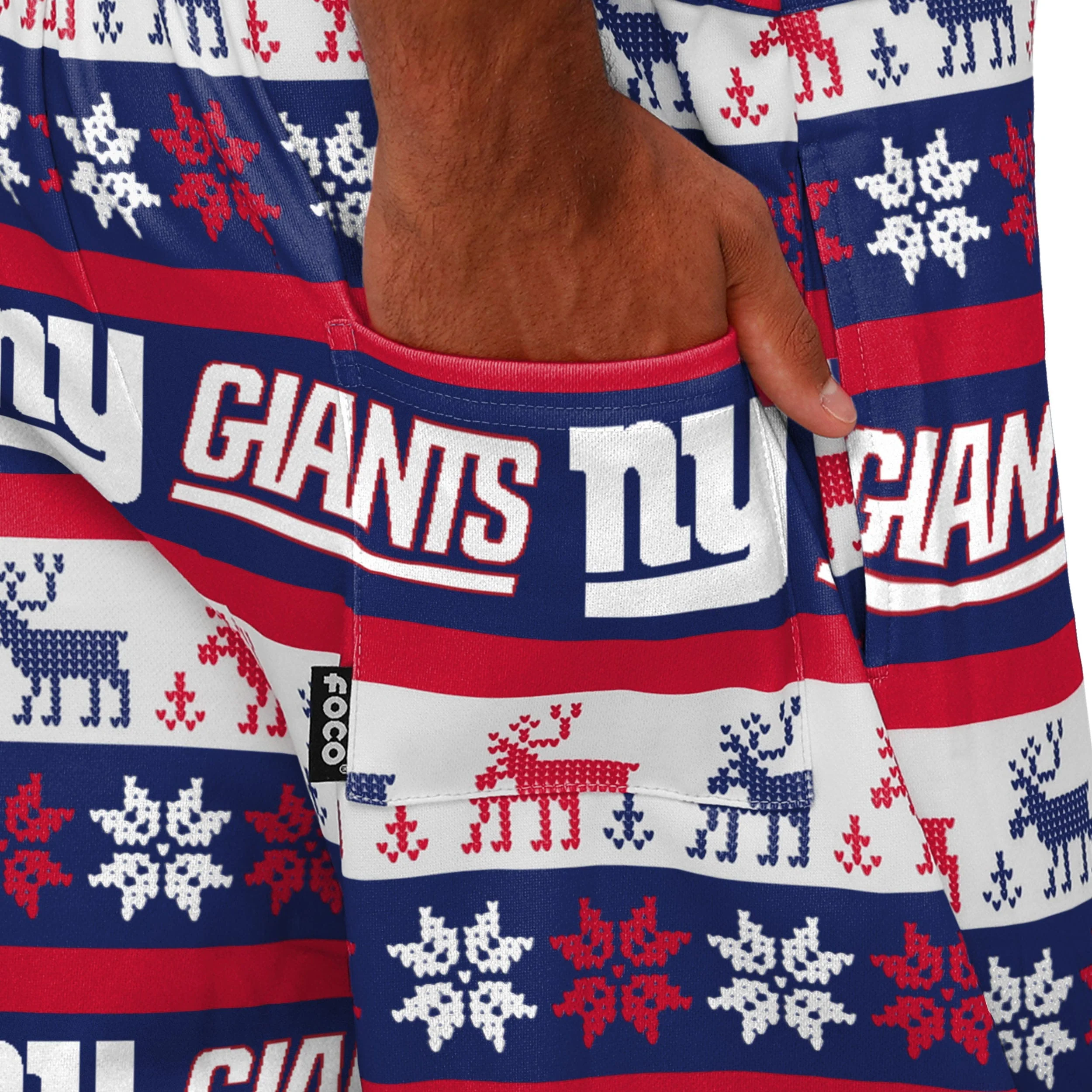 New York Giants NFL Mens Ugly Home Gating Bib Overalls - Image 6
