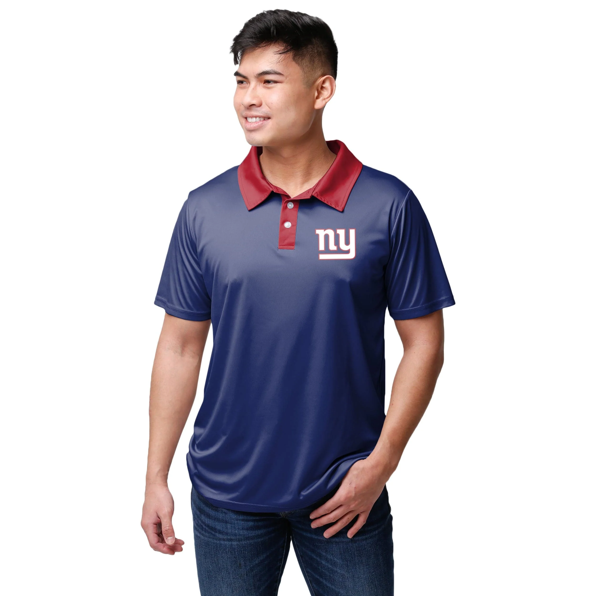 New York Giants NFL Mens Workday Warrior Polyester Polo - Image 2