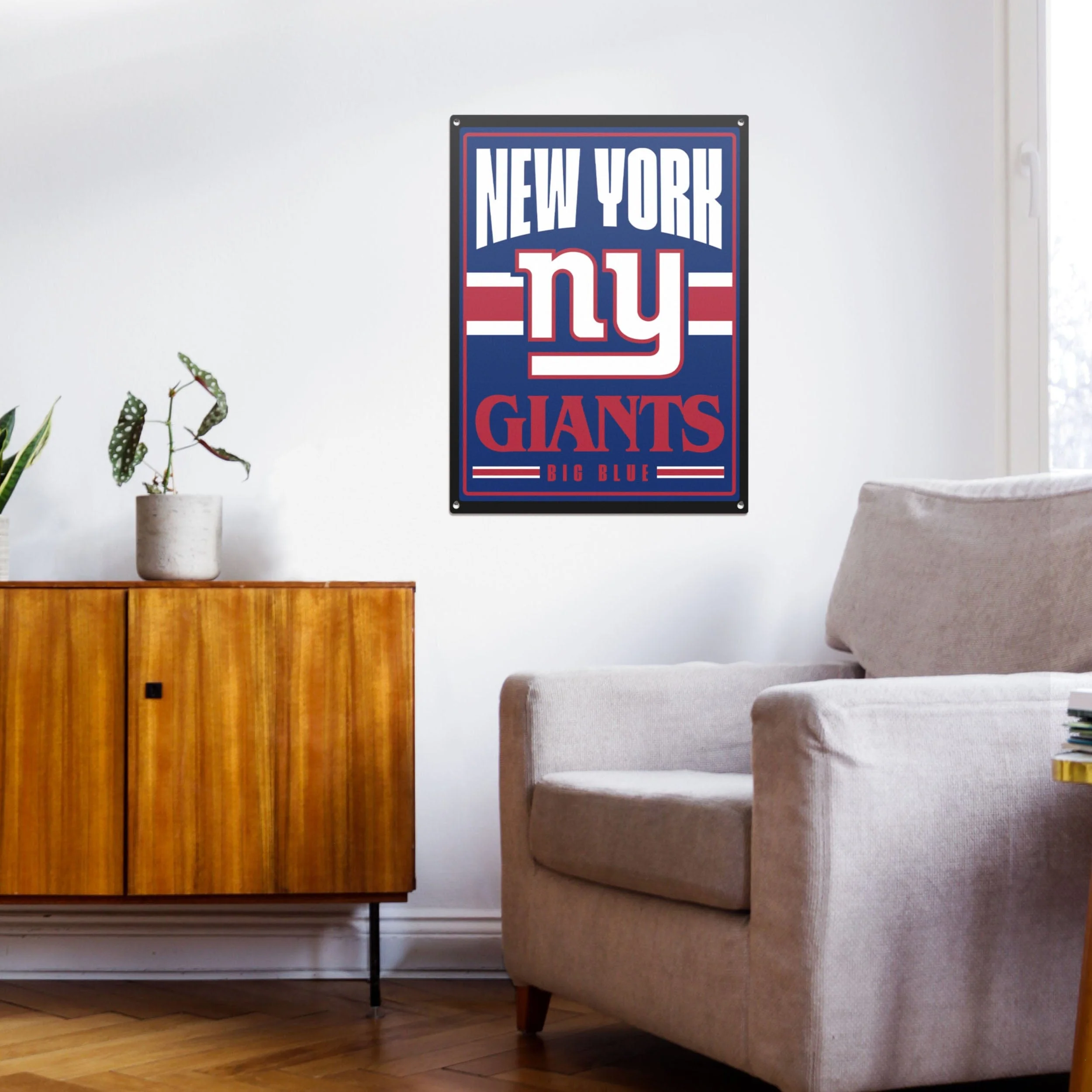 New York Giants NFL Metal Tacker Wall Sign - Image 3