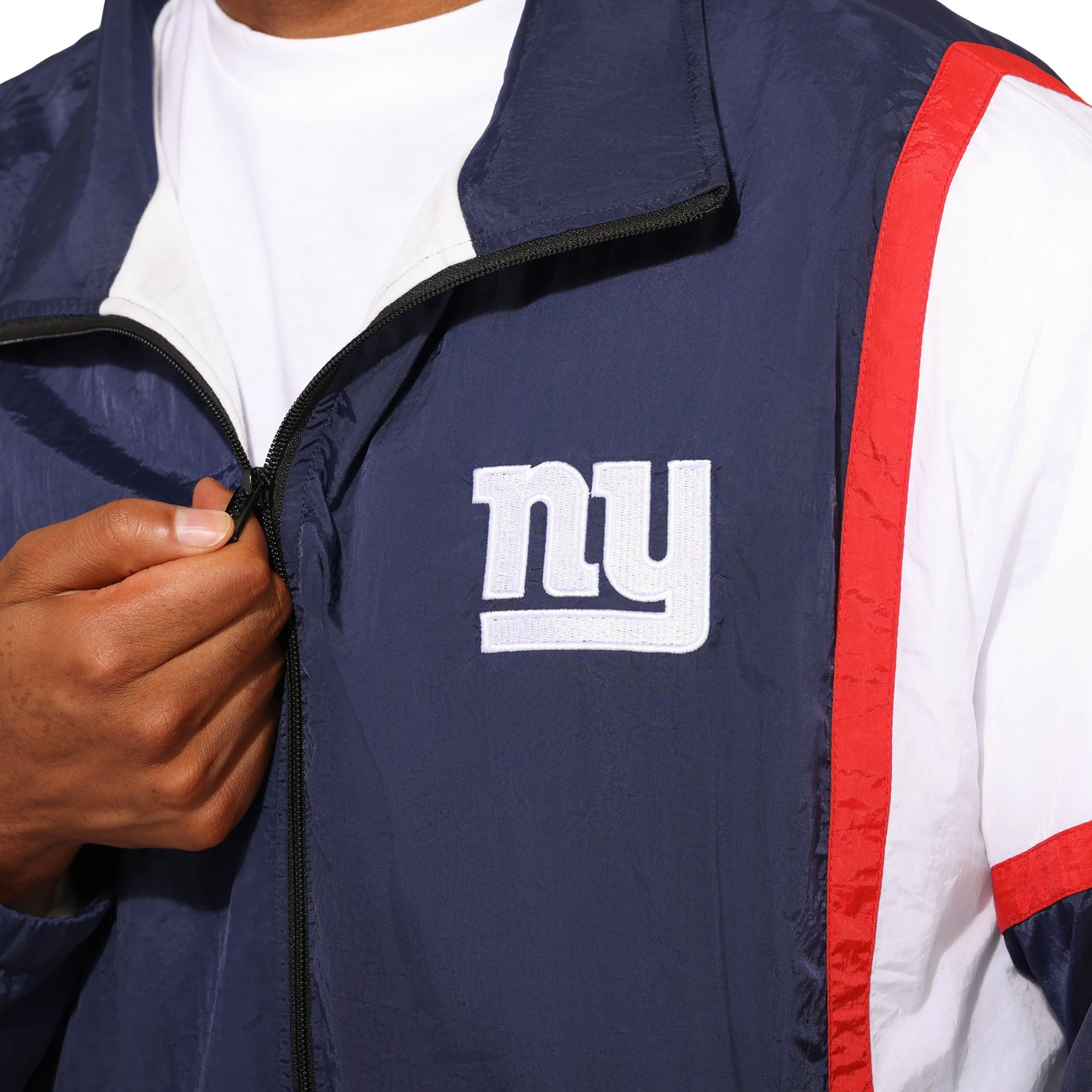 New York Giants NFL Nylon Crinkle Gameday Jacket - Image 3