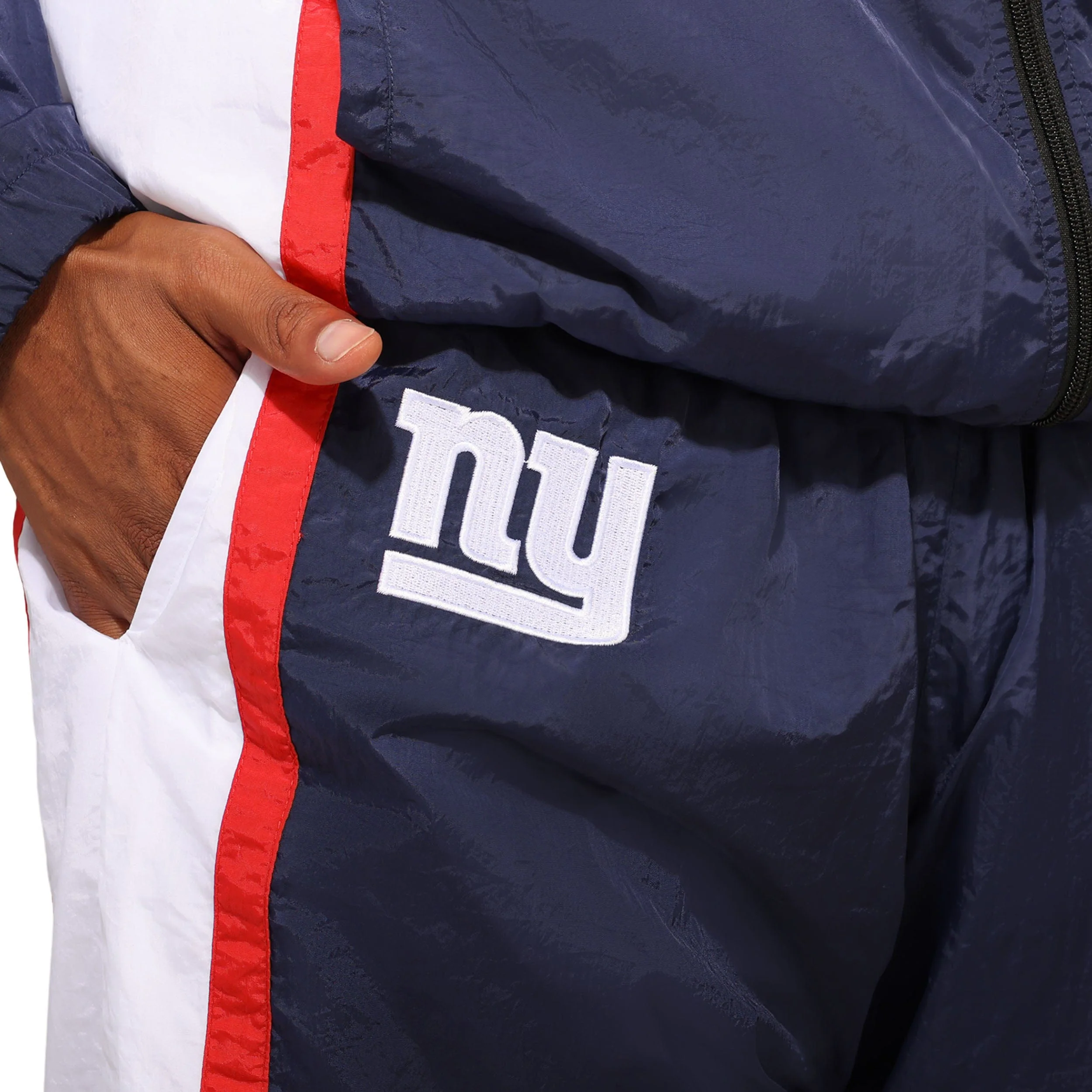 New York Giants NFL Nylon Crinkle Gameday Pants - Image 3