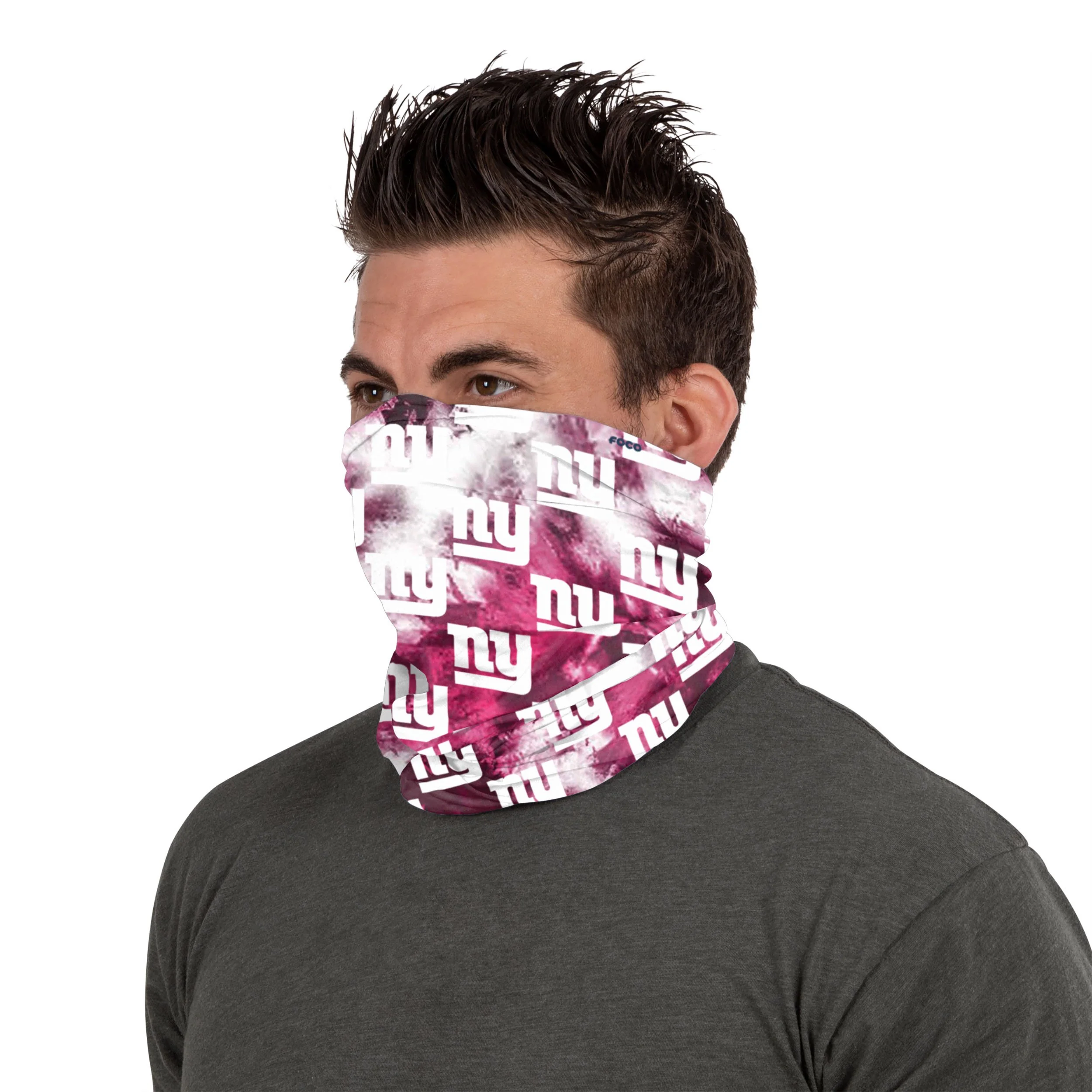 New York Giants NFL Pink Tie-Dye Gaiter Scarf - Image 4