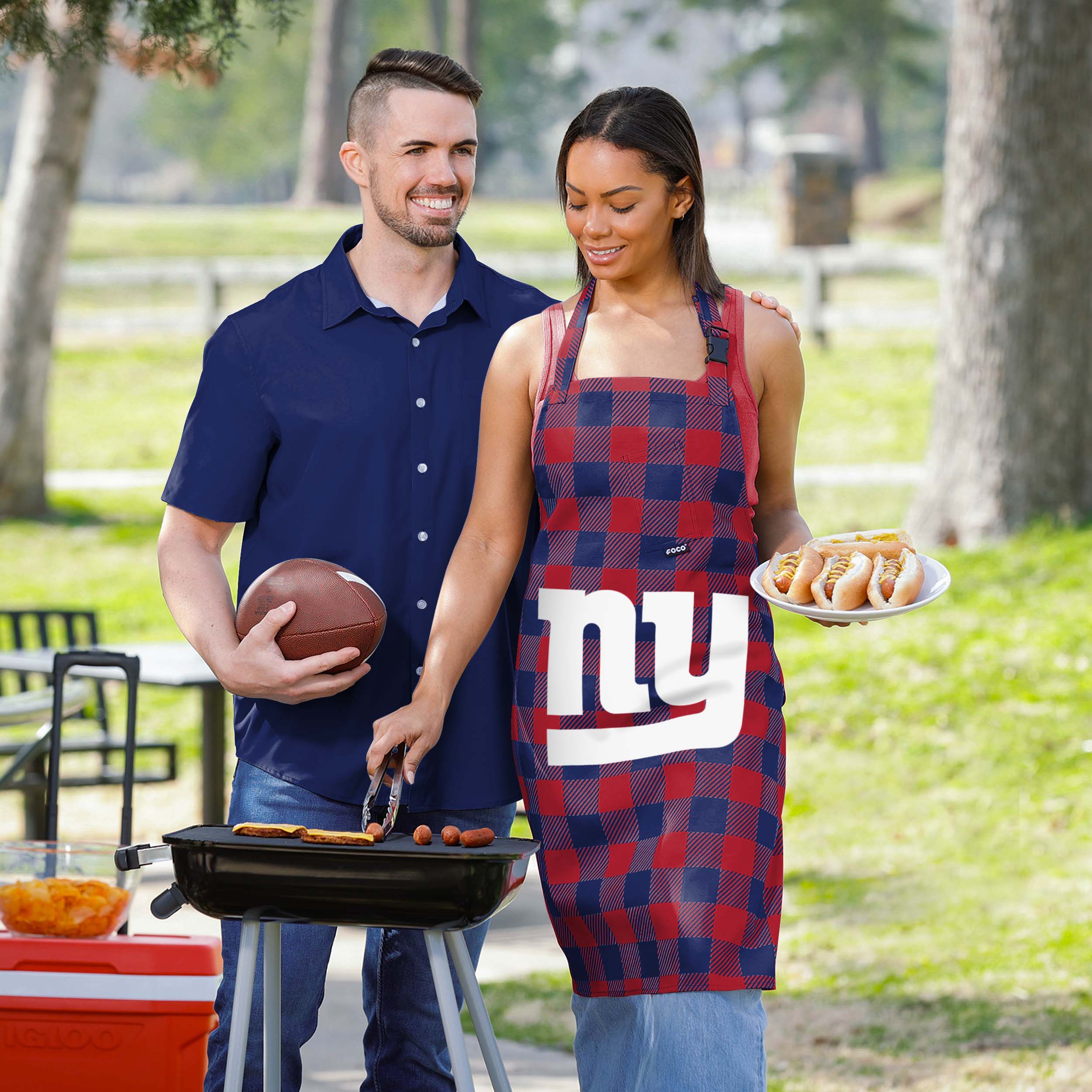New York Giants NFL Plaid Apron - Image 5