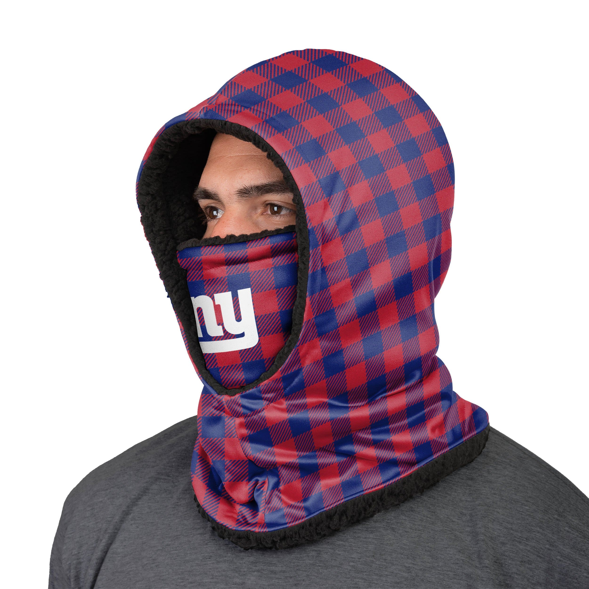 New York Giants NFL Plaid Hooded Gaiter - Image 2