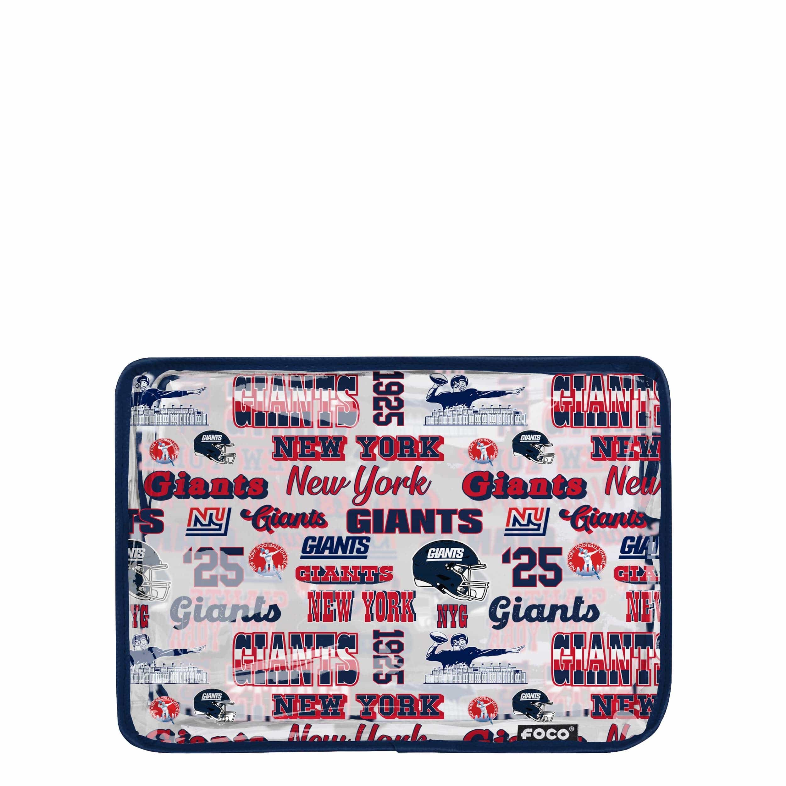 New York Giants NFL Repeat Retro Print Clear Cosmetic Bag - Image 3