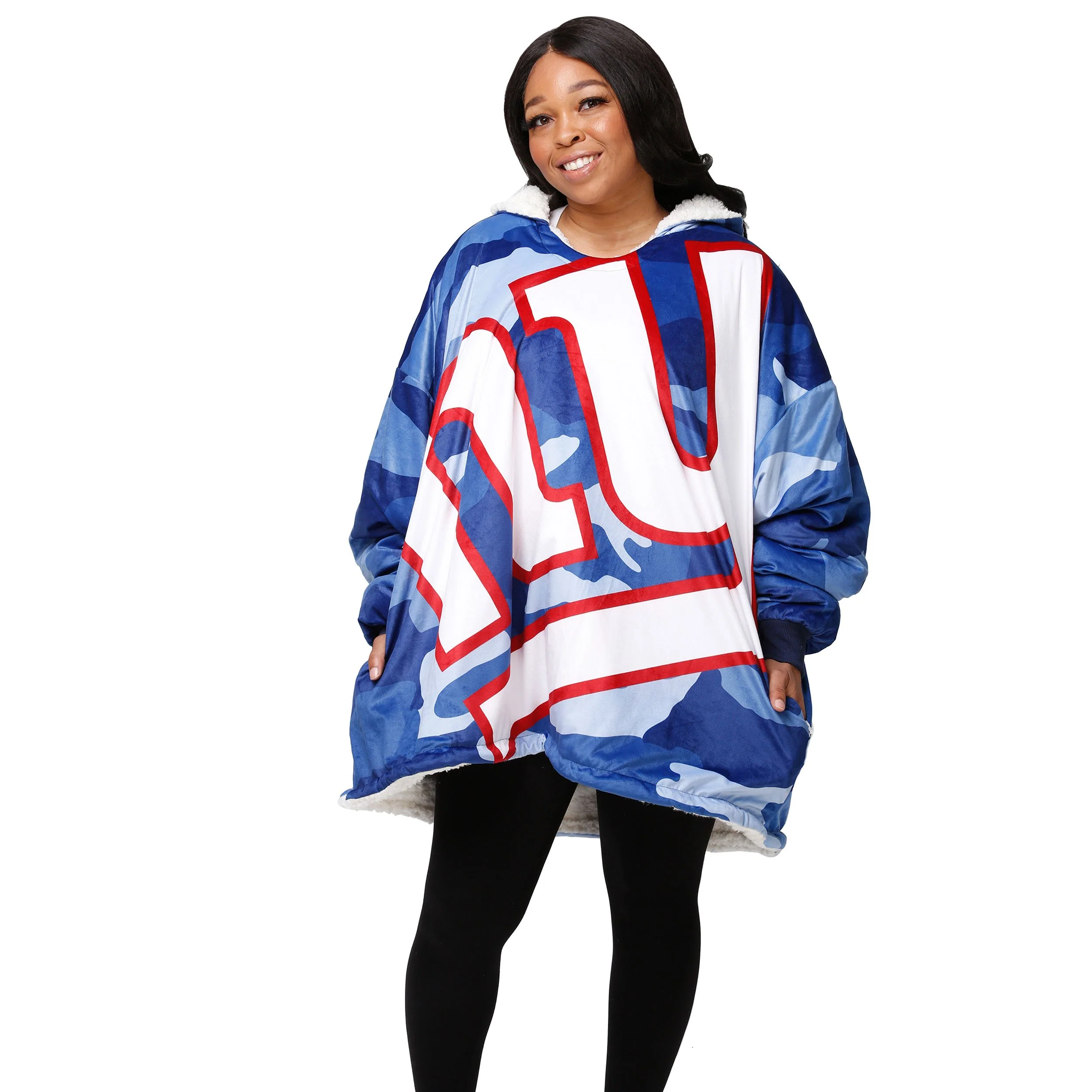 New York Giants NFL Reversible Team Color Camo Hoodeez - Image 3
