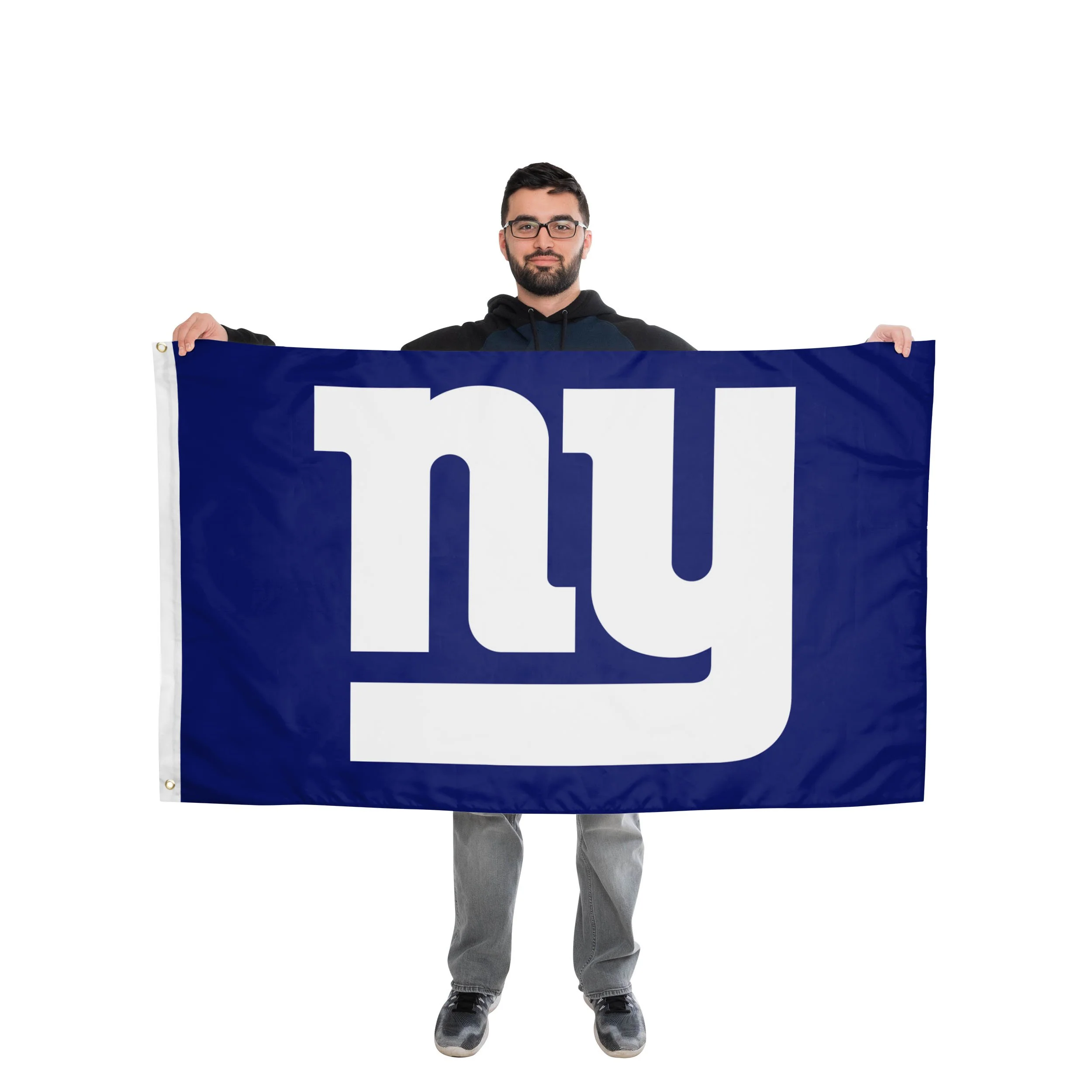New York Giants NFL Solid Horizontal Flag - Image 2
