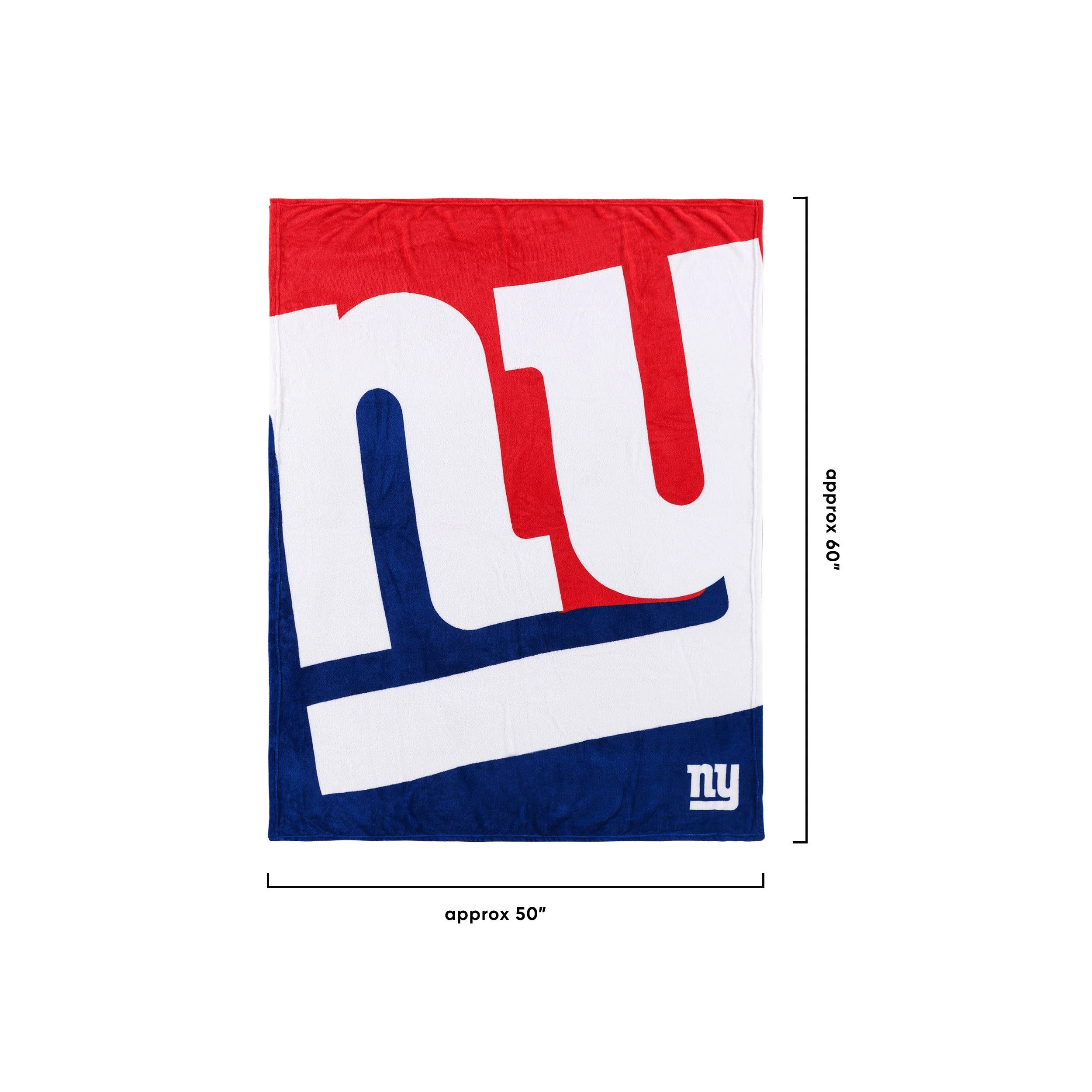 New York Giants NFL Supreme Slumber Plush Throw Blanket - Image 3