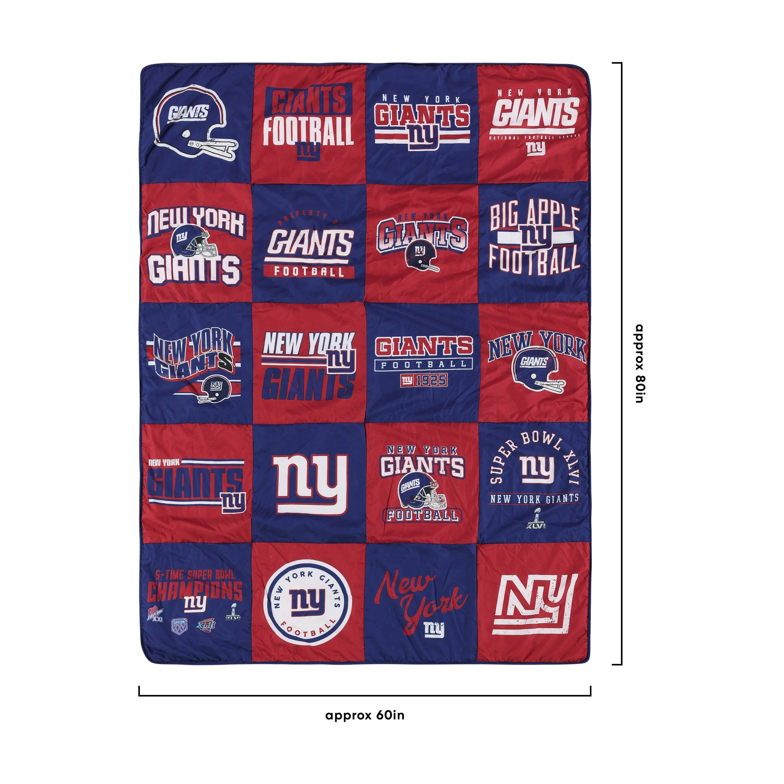 New York Giants NFL Team Pride Patches Quilt - Image 3