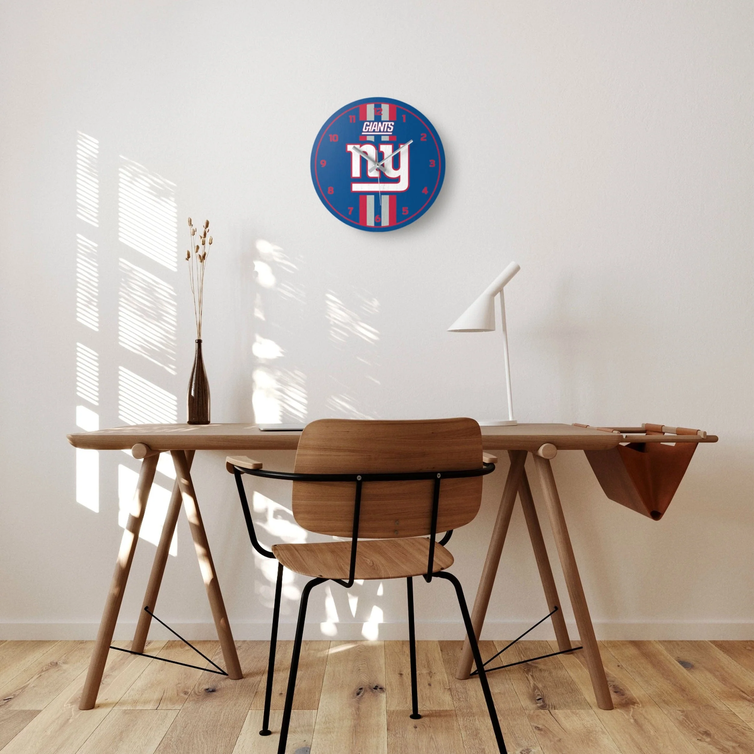 New York Giants NFL Team Stripe Clock - Image 4