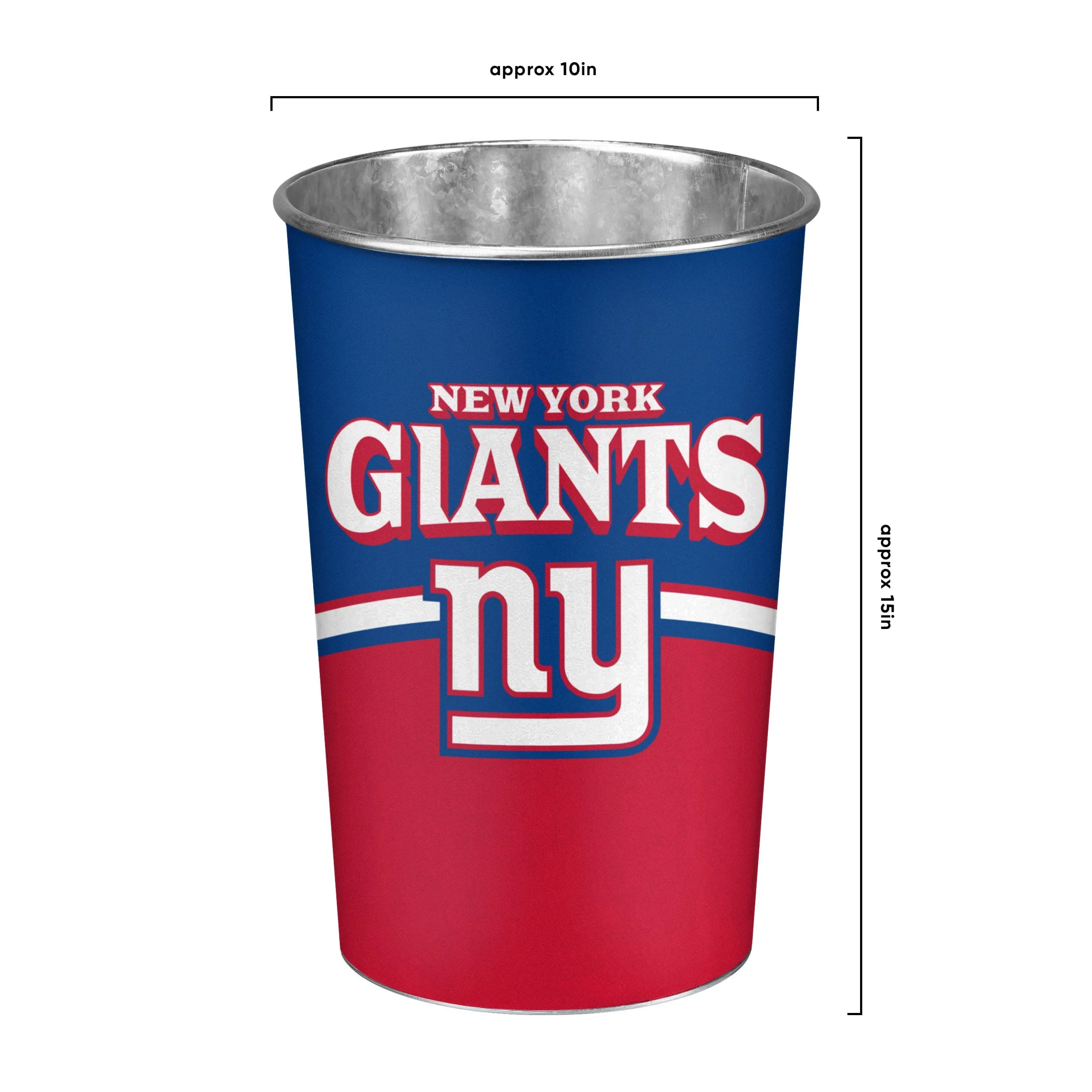 New York Giants NFL Team Stripe Waste Basket - Image 4