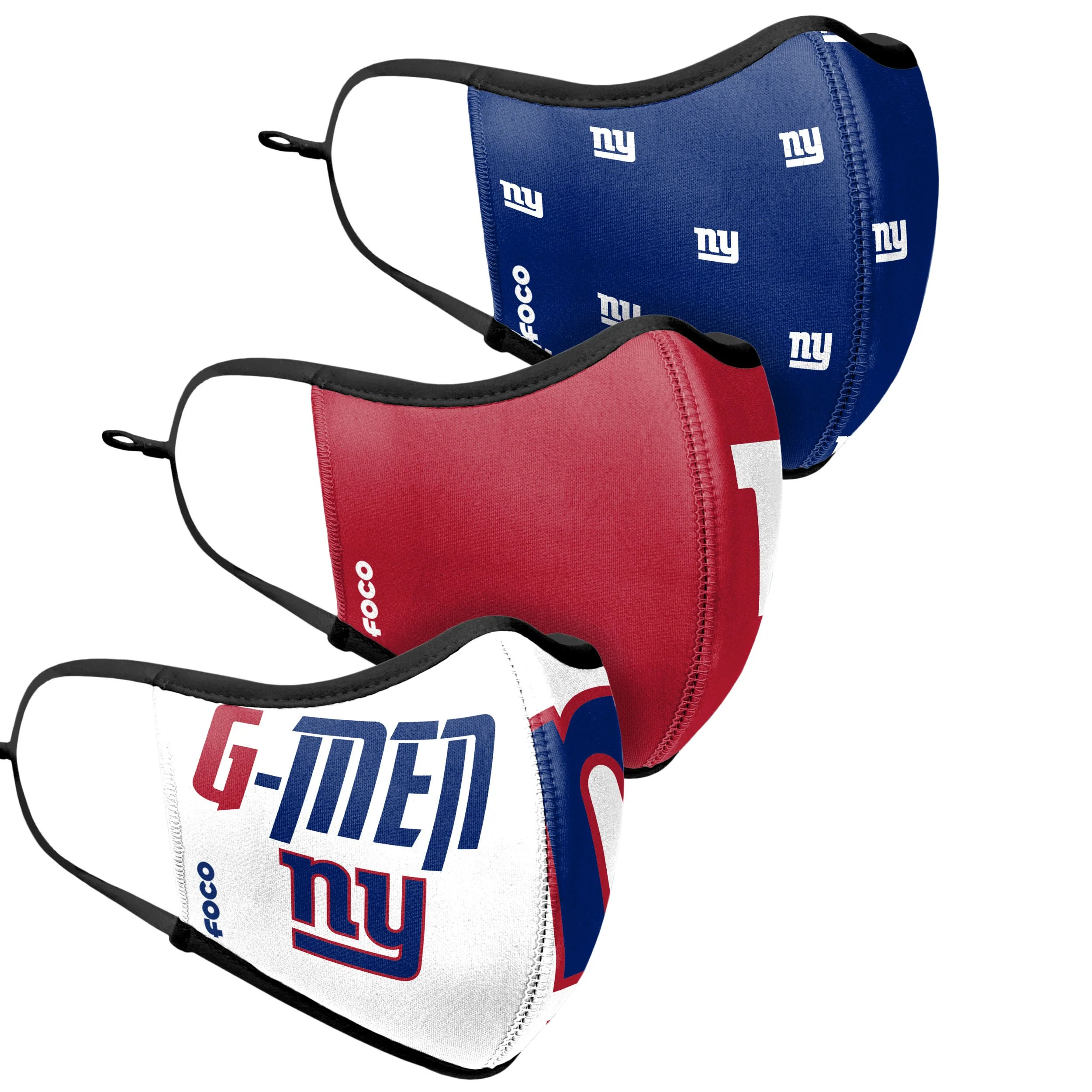 New York Giants NFL Thematic Sport 3 Pack Face Cover - Image 3