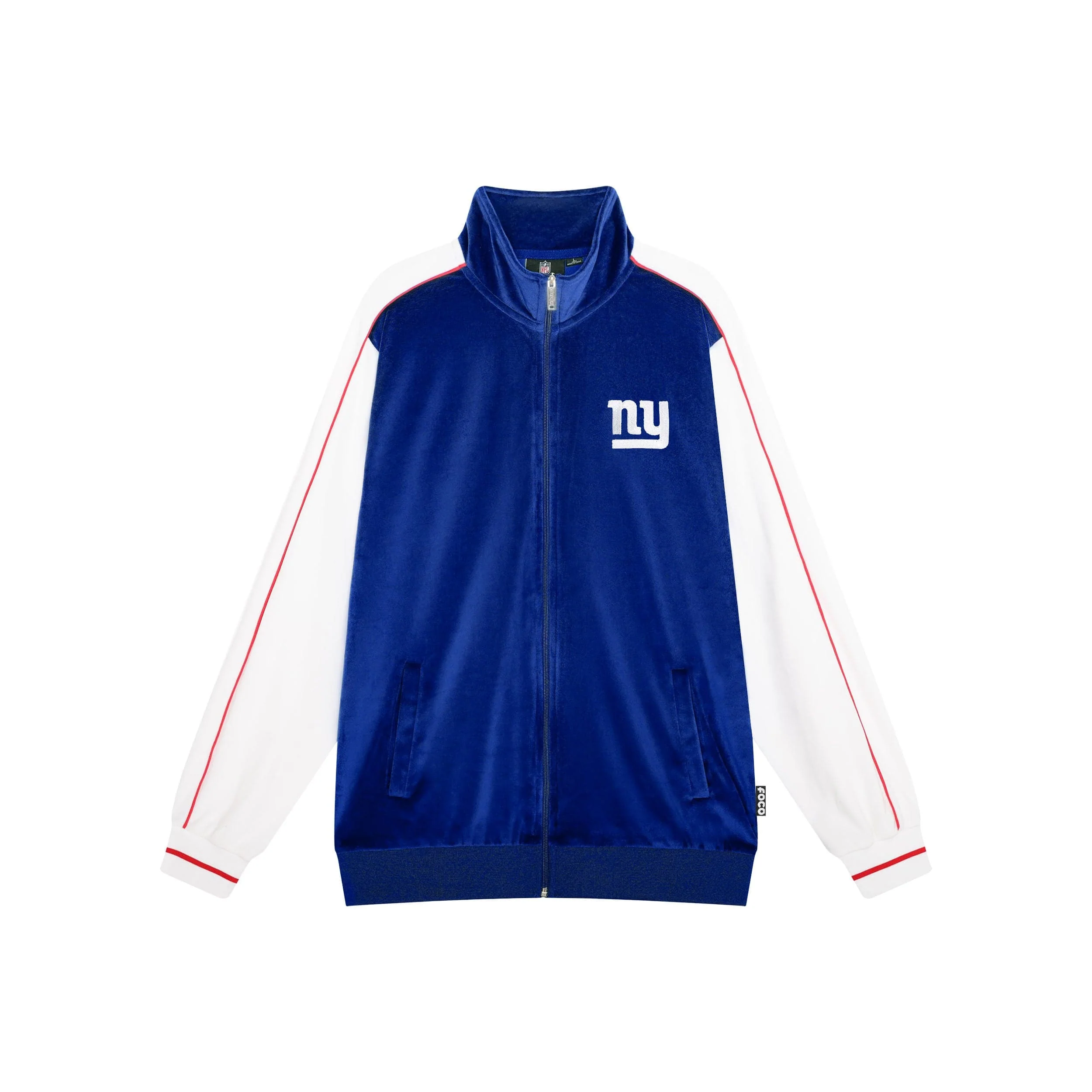 New York Giants NFL Two Tone Velour Zip Up Top - Image 6