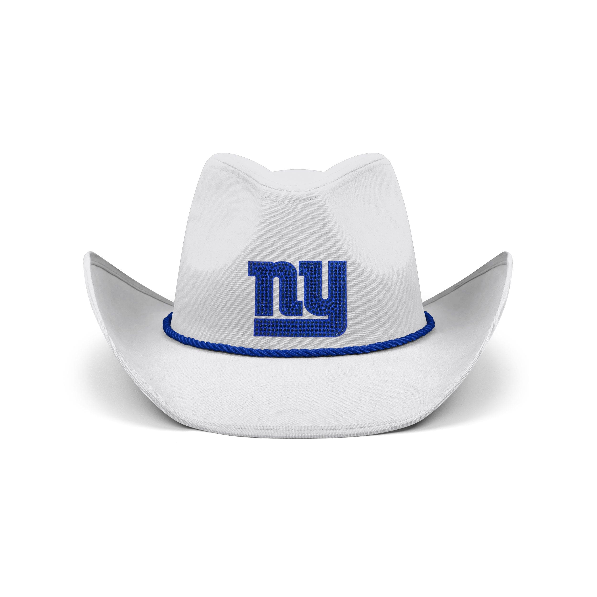 New York Giants NFL White Rhinestone Logo Cowboy Hat - Image 3