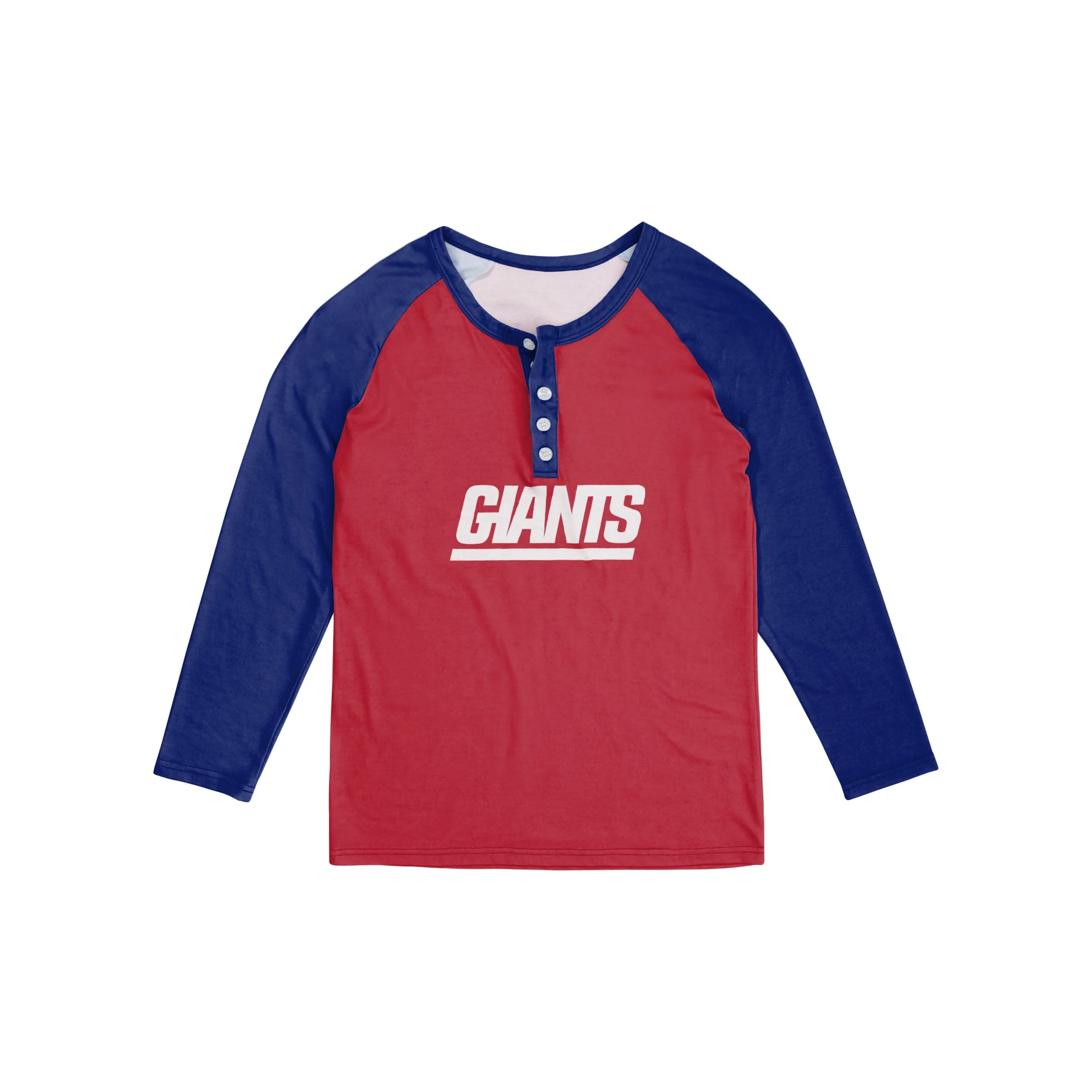 New York Giants NFL Womens Big Wordmark Long Sleeve Henley - Image 3